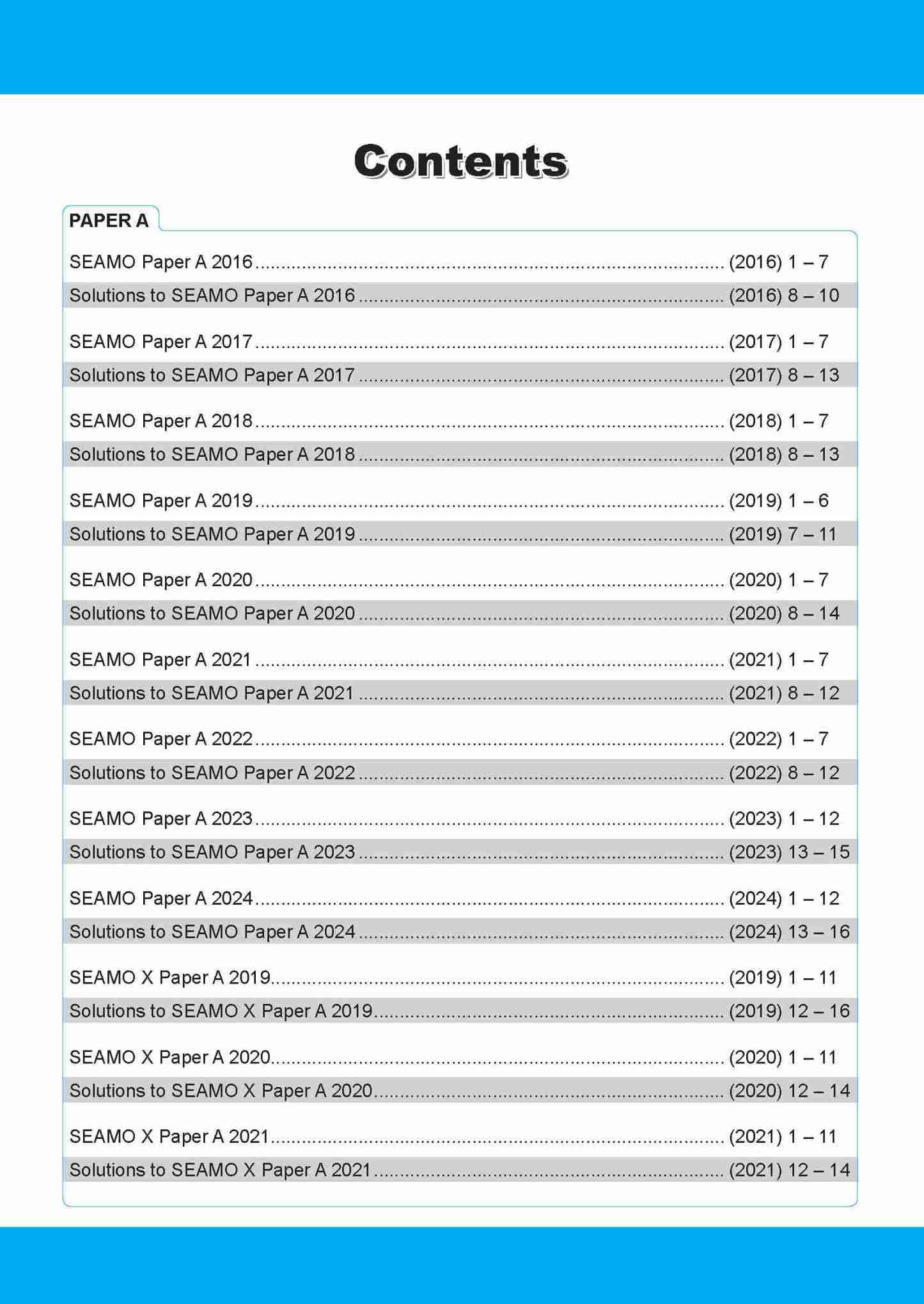 SEAMO Math Olympiad International Competition Preparation Paper A (SEAMO 2016-2024 + SEAMO X 2019-2025) Primary 1&2