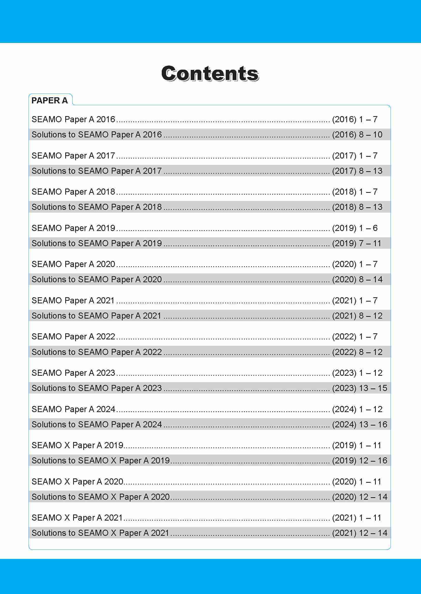 SEAMO Math Olympiad International Competition Preparation Paper A (SEAMO 2016-2024 + SEAMO X 2019-2025) Primary 1&2