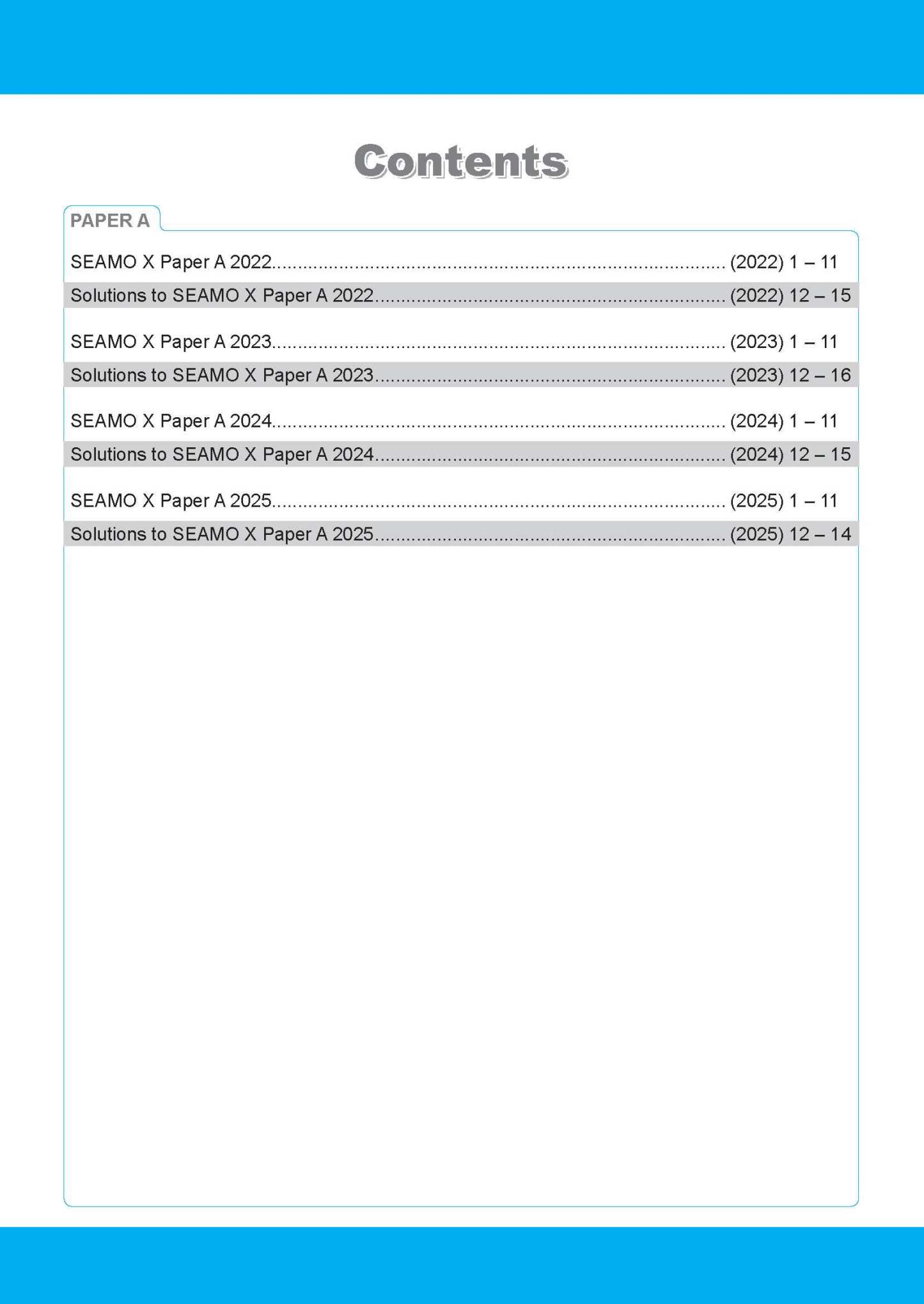 SEAMO Math Olympiad International Competition Preparation Paper A (SEAMO 2016-2024 + SEAMO X 2019-2025) Primary 1&2