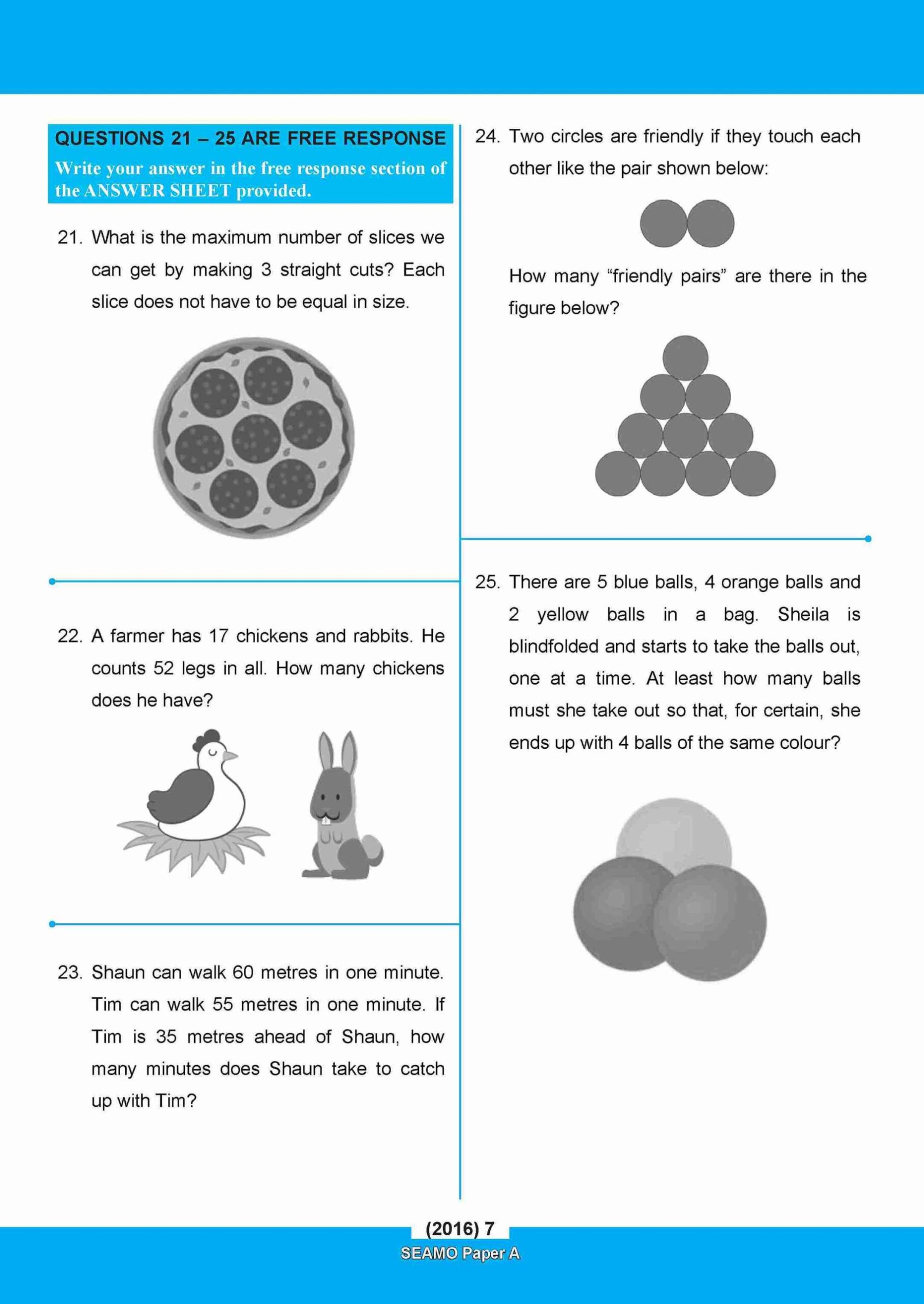 SEAMO Math Olympiad International Competition Preparation Paper A (SEAMO 2016-2024 + SEAMO X 2019-2025) Primary 1&2