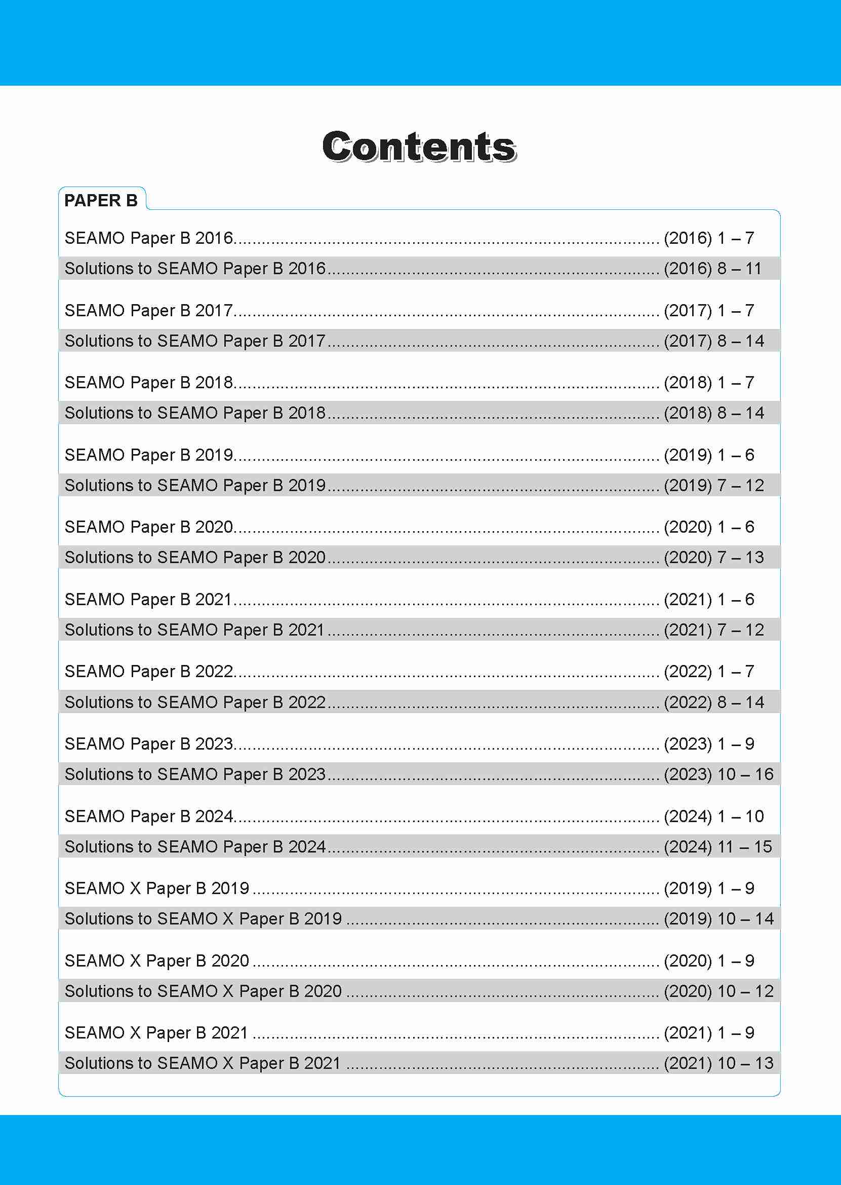 SEAMO Math Olympiad International Competition Preparation Paper B (SEAMO 2016-2024 + SEAMO X 2019-2025) Primary 3&4