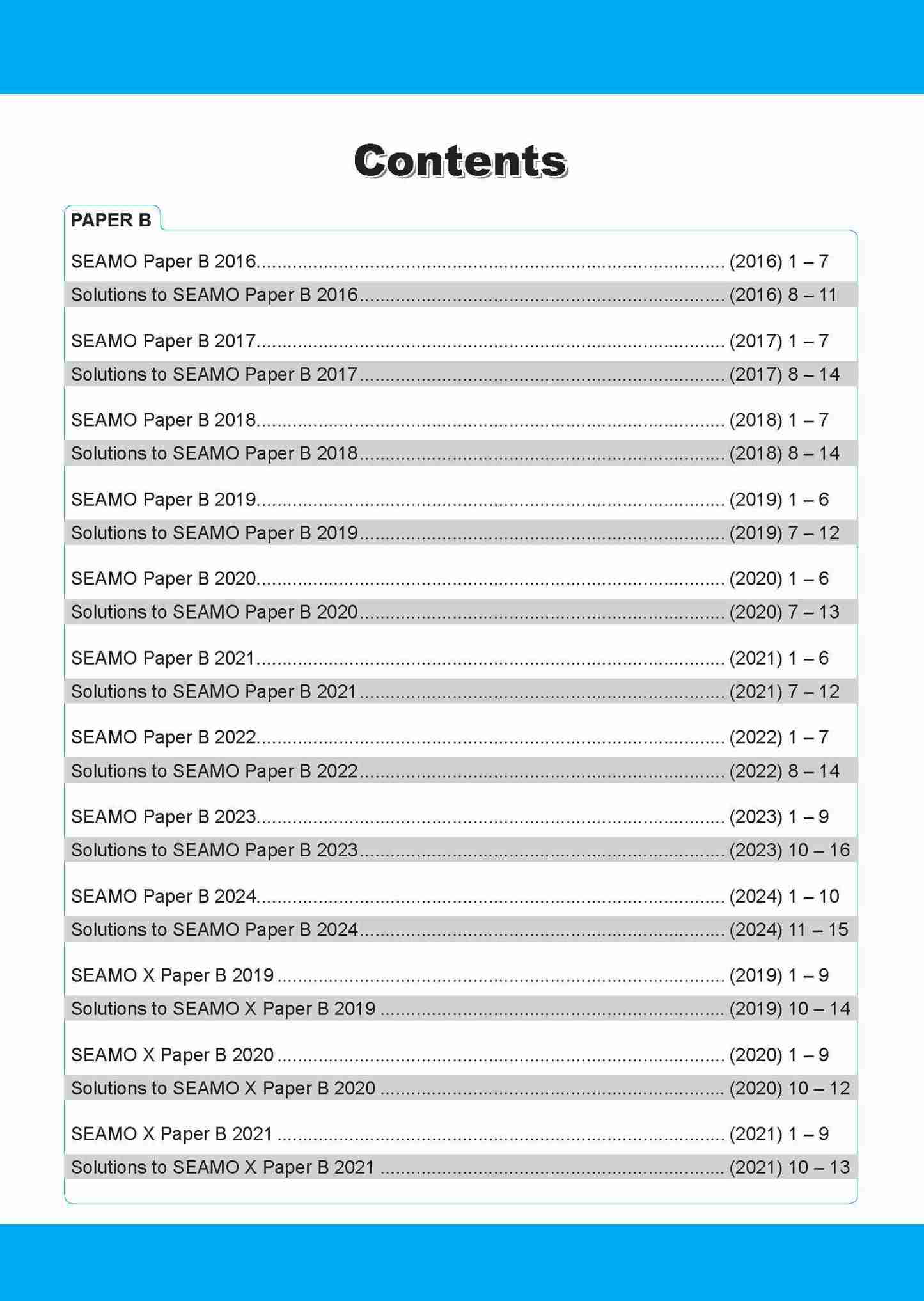 SEAMO Math Olympiad International Competition Preparation Paper B (SEAMO 2016-2024 + SEAMO X 2019-2025) Primary 3&4