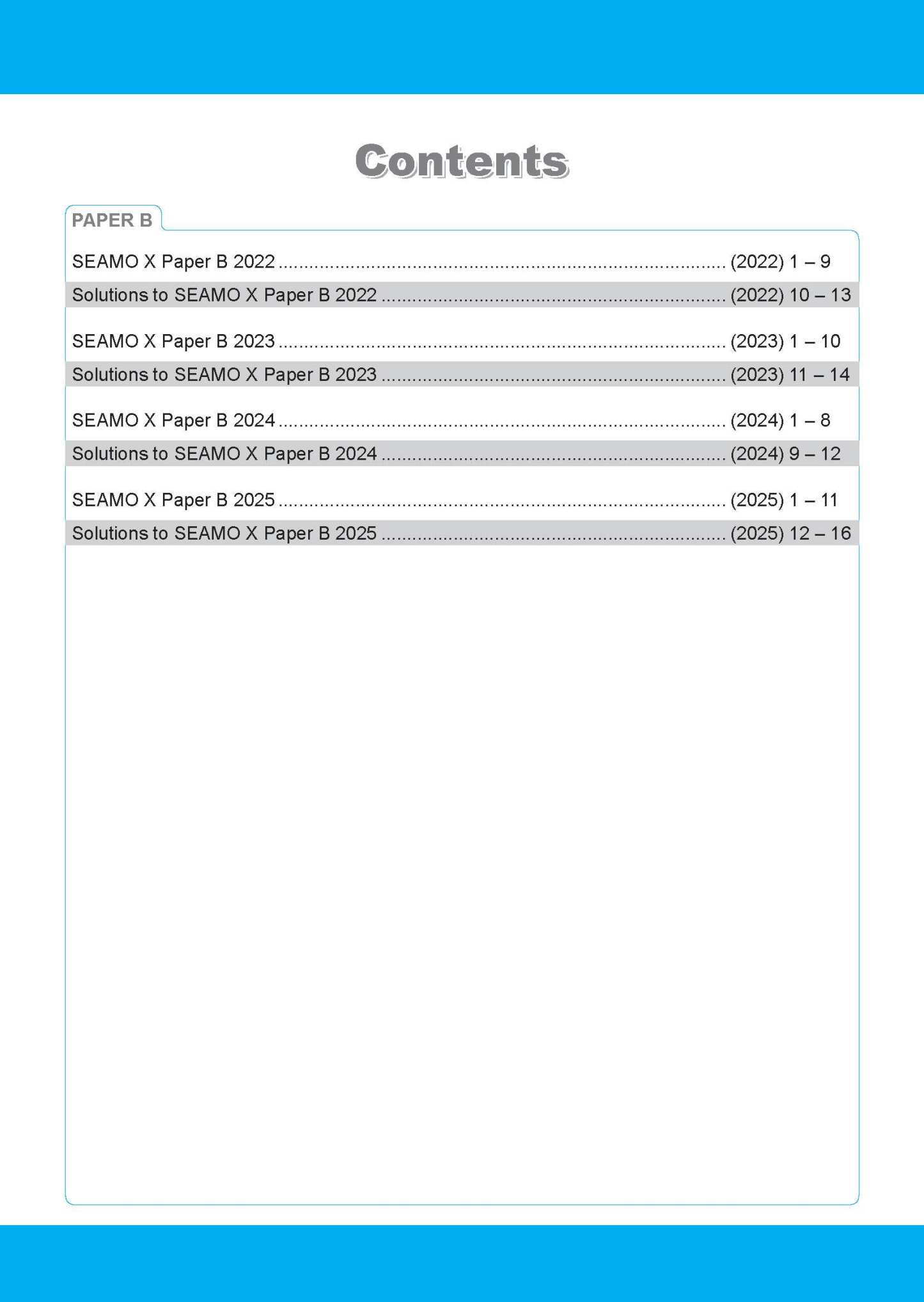 SEAMO Math Olympiad International Competition Preparation Paper B (SEAMO 2016-2024 + SEAMO X 2019-2025) Primary 3&4