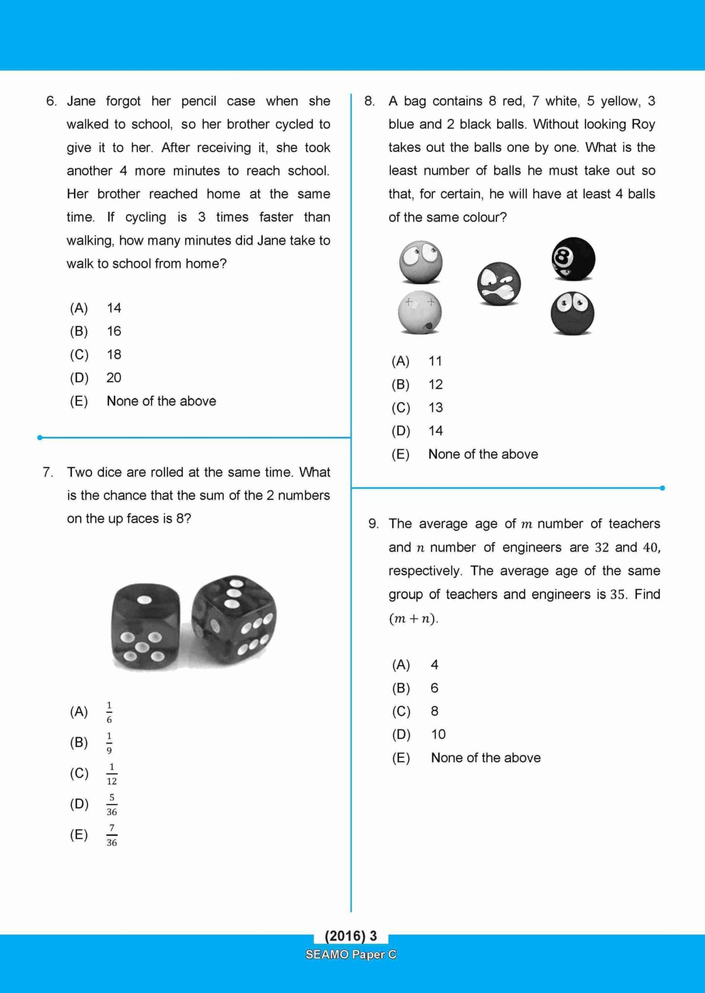SEAMO Math Olympiad International Competition Preparation Paper C (SEAMO 2016-2024 + SEAMO X 2019-2025) Primary 5&6