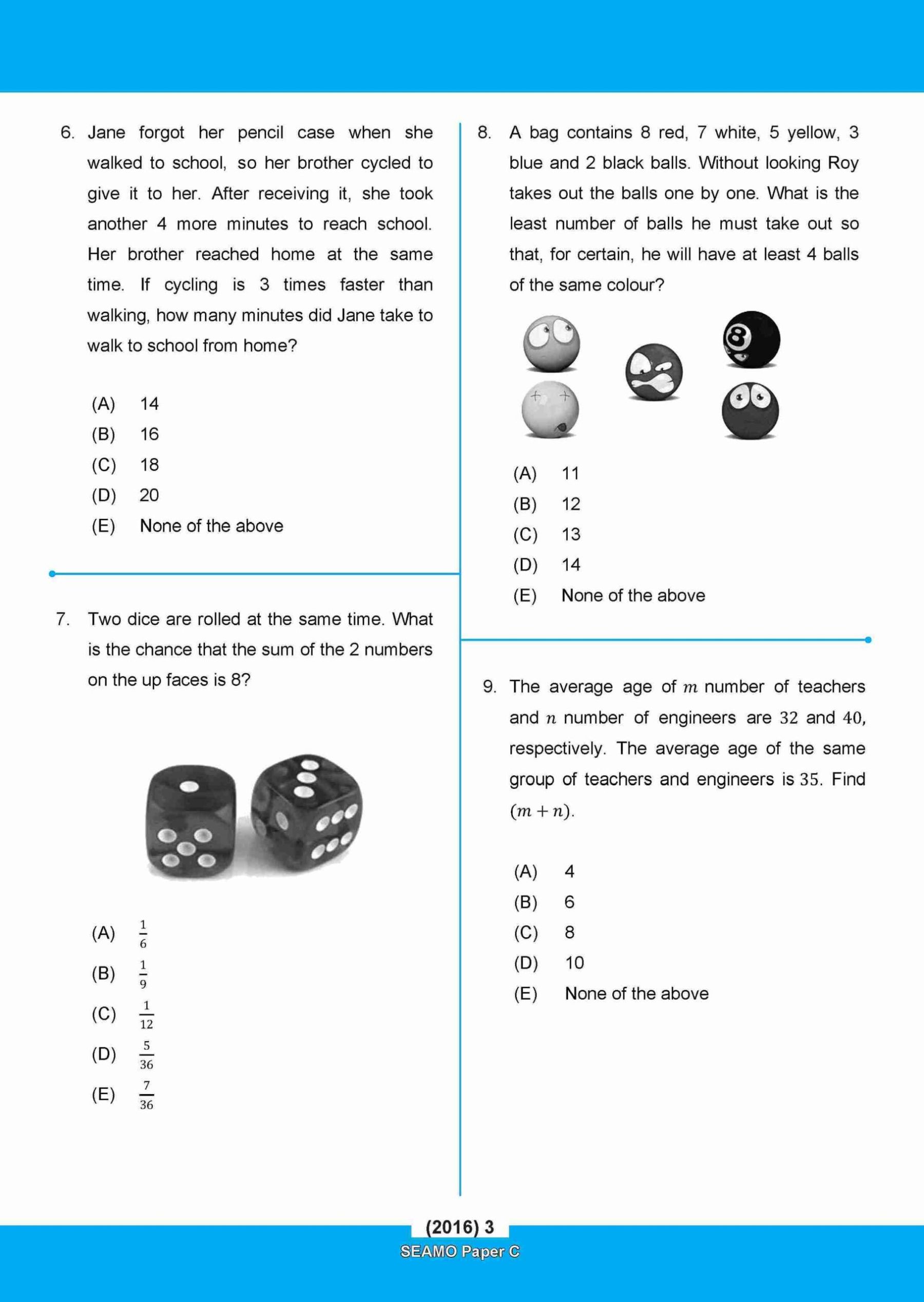 SEAMO Math Olympiad International Competition Preparation Paper C (SEAMO 2016-2024 + SEAMO X 2019-2025) Primary 5&6