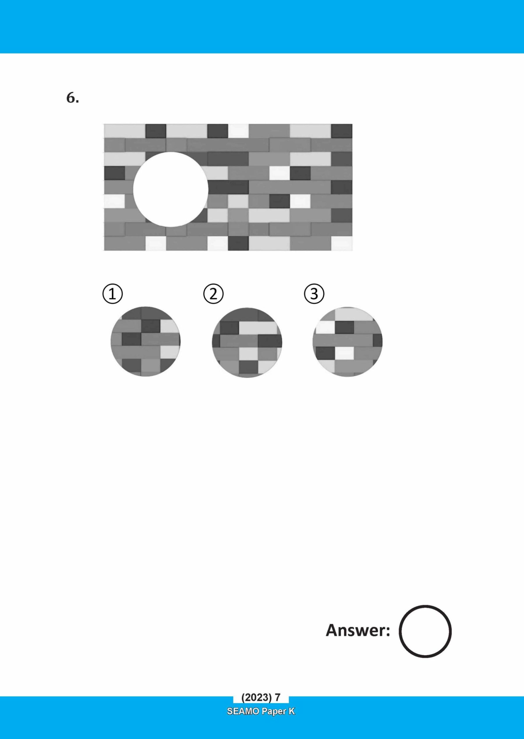 SEAMO Math Olympiad International Competition Preparation Paper K (SEAMO 2023-2024 + SEAMO X 2024-2025) Kindergarten 1&2