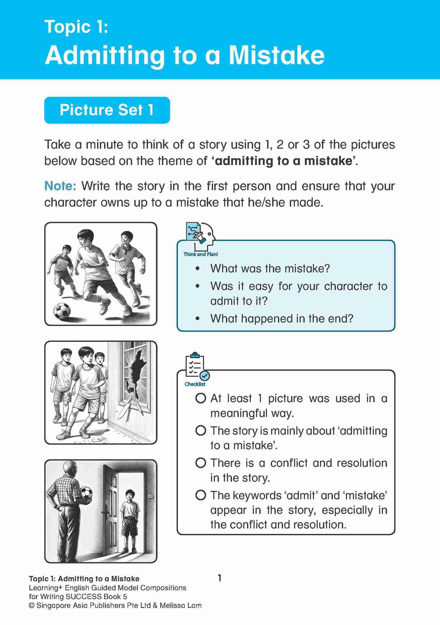 LEARNING+ ENGLISH GUIDED MODEL COMPOSITIONS FOR WRITING SUCCESS Book 5