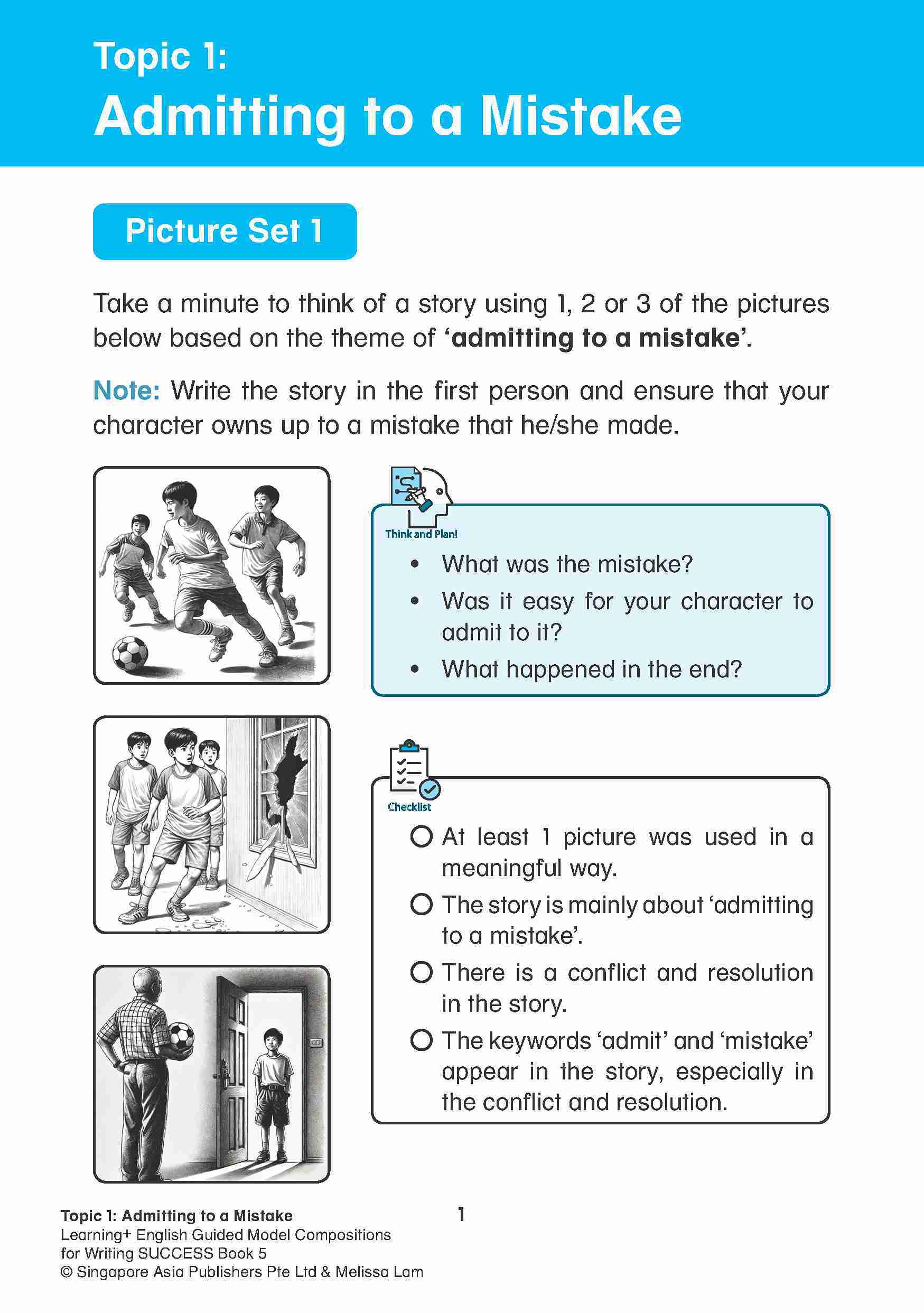 LEARNING+ ENGLISH GUIDED MODEL COMPOSITIONS FOR WRITING SUCCESS Book 5
