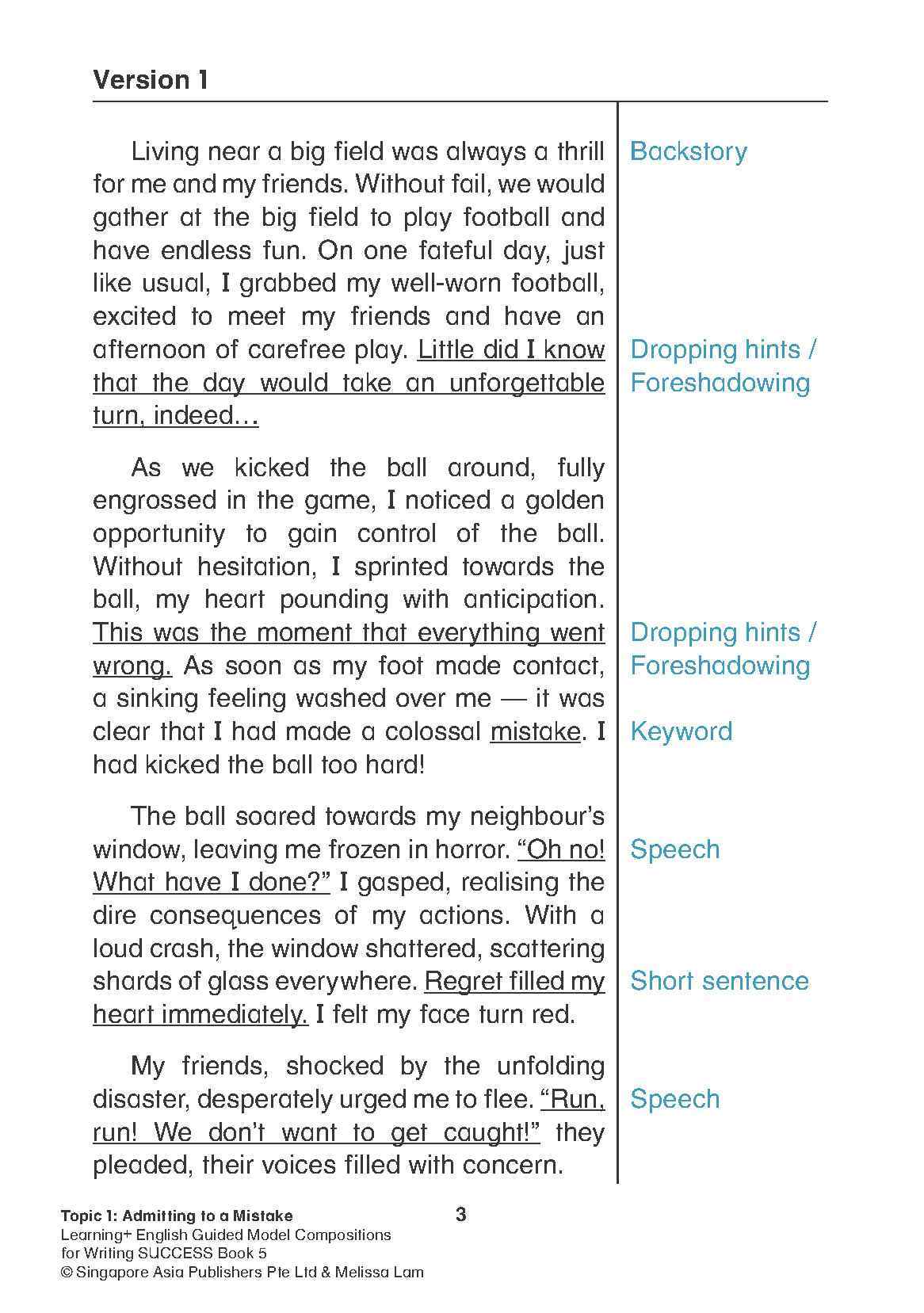 LEARNING+ ENGLISH GUIDED MODEL COMPOSITIONS FOR WRITING SUCCESS Book 5