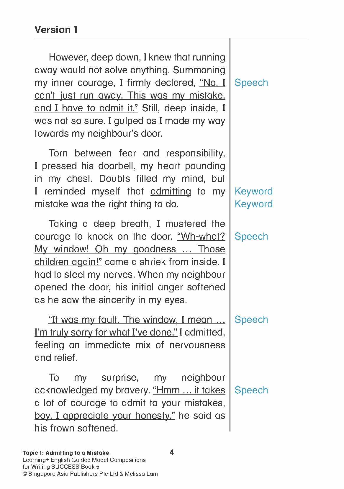 LEARNING+ ENGLISH GUIDED MODEL COMPOSITIONS FOR WRITING SUCCESS Book 5