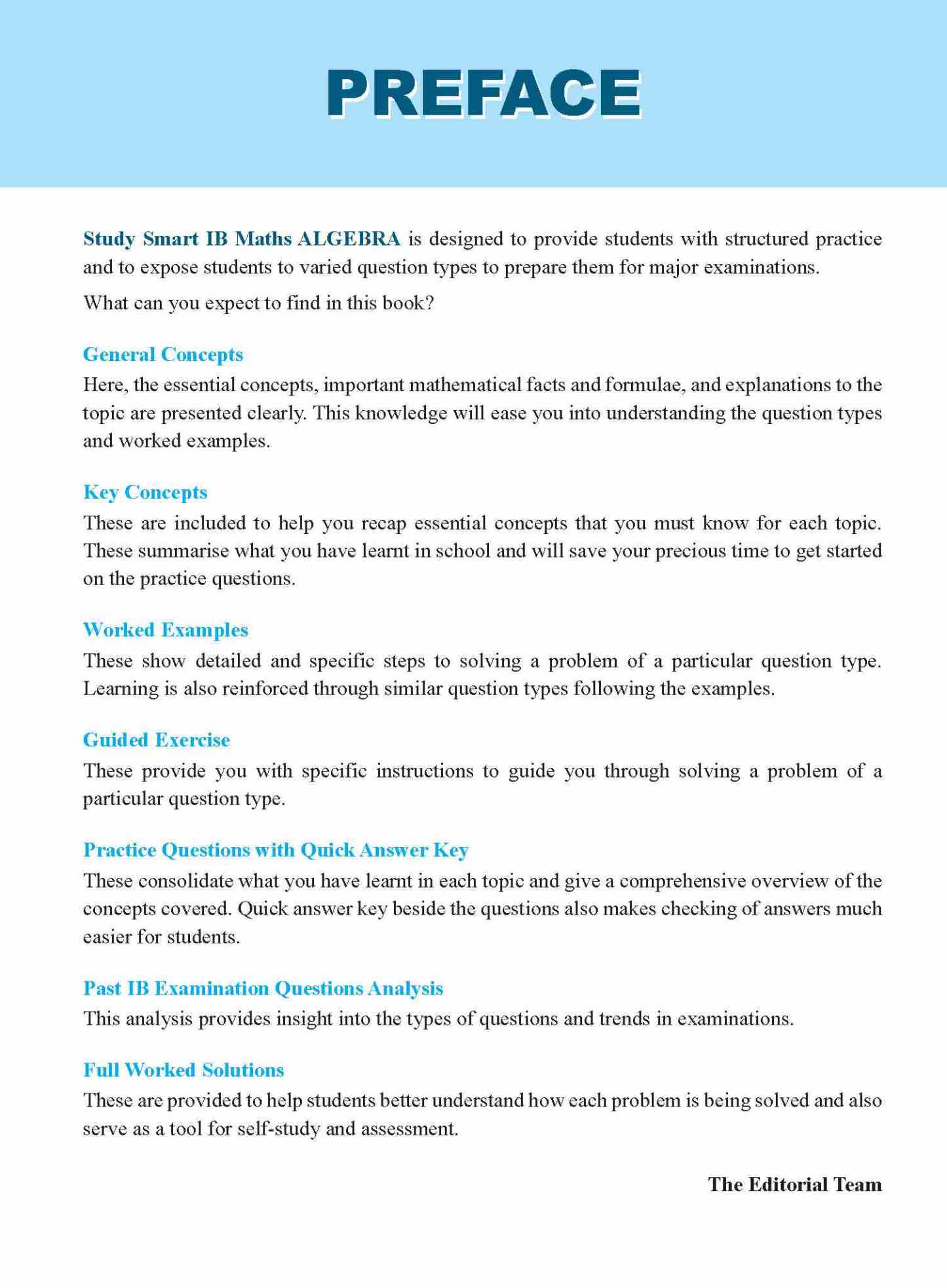 STUDY SMART IB Mathematics Algebra
