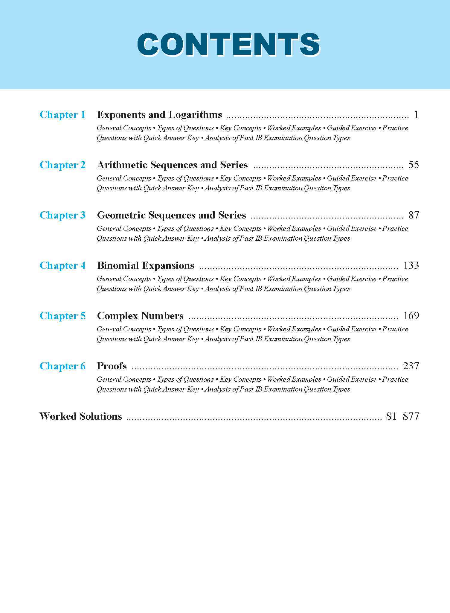 STUDY SMART IB Mathematics Algebra