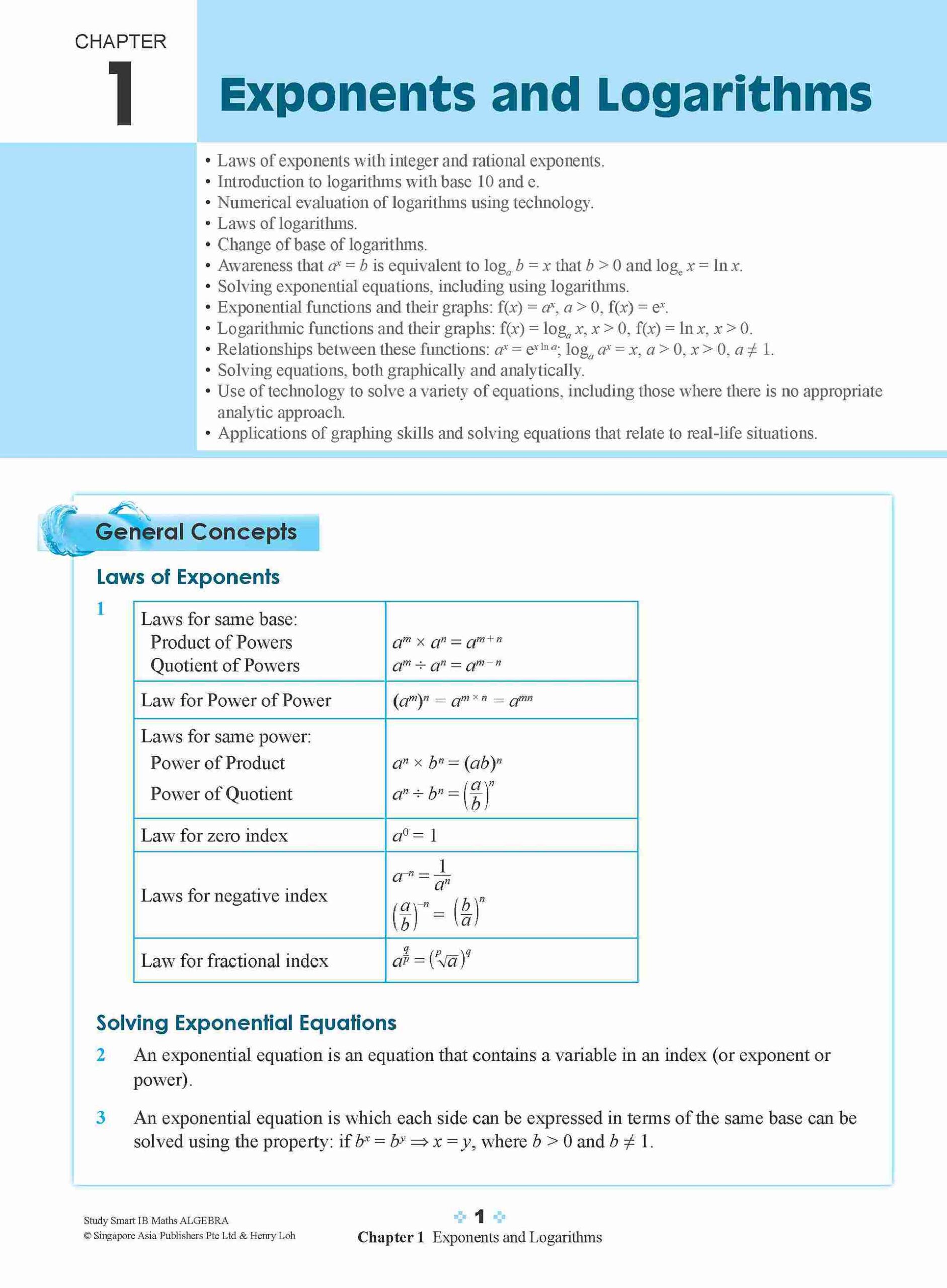 STUDY SMART IB Mathematics Algebra
