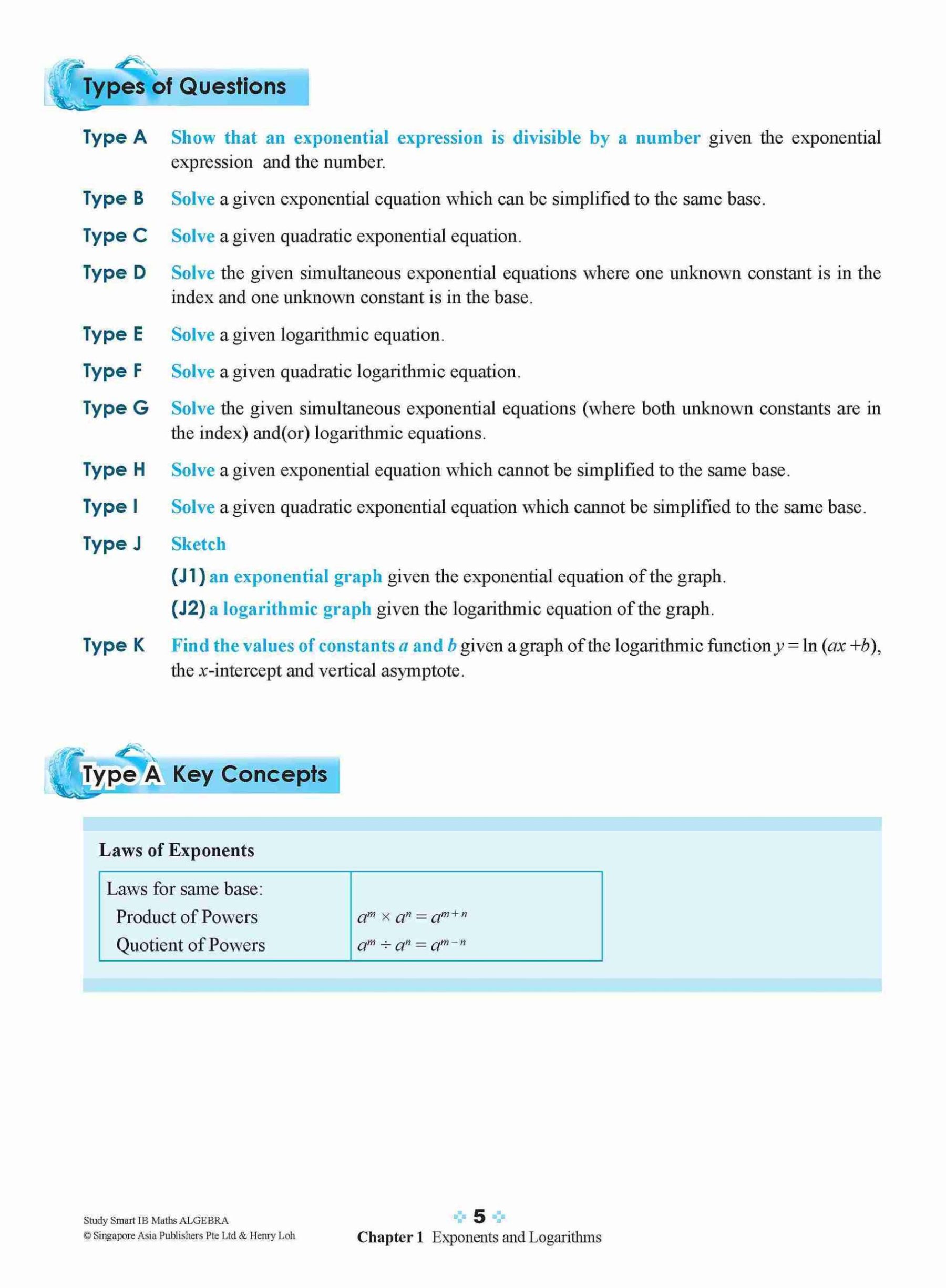 STUDY SMART IB Mathematics Algebra