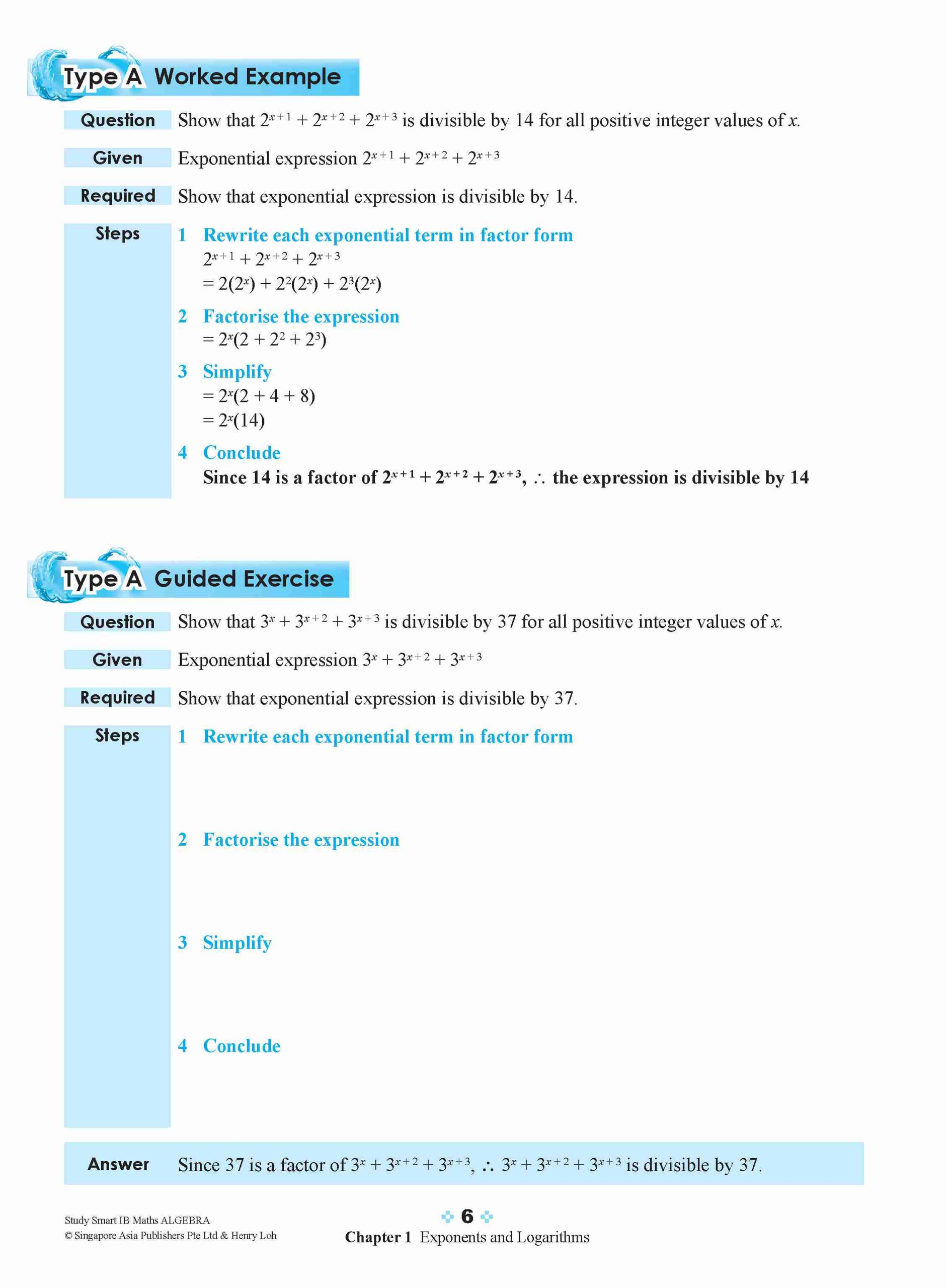 STUDY SMART IB Mathematics Algebra