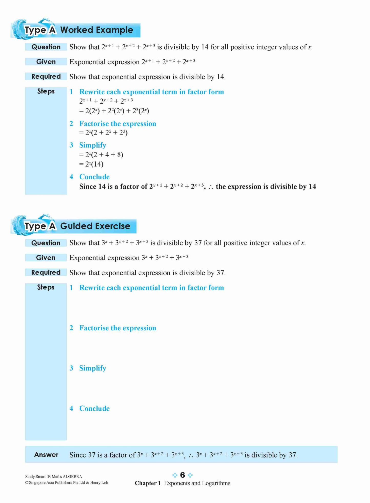 STUDY SMART IB Mathematics Algebra