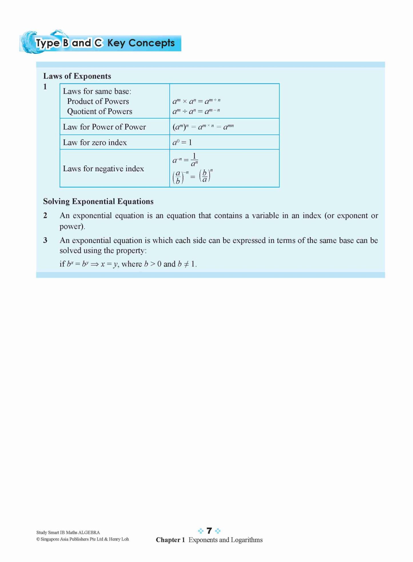 STUDY SMART IB Mathematics Algebra