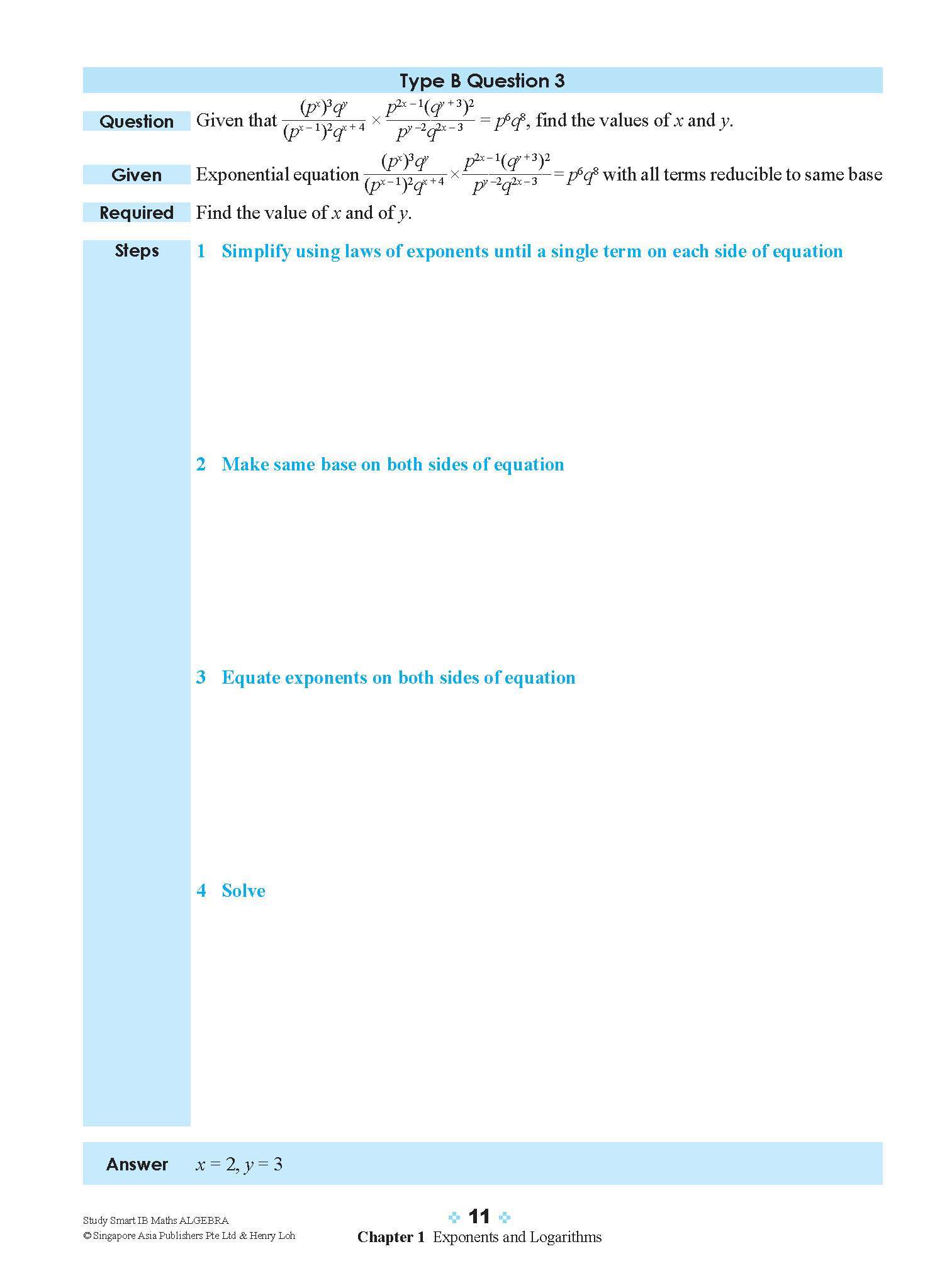 STUDY SMART IB Mathematics Algebra