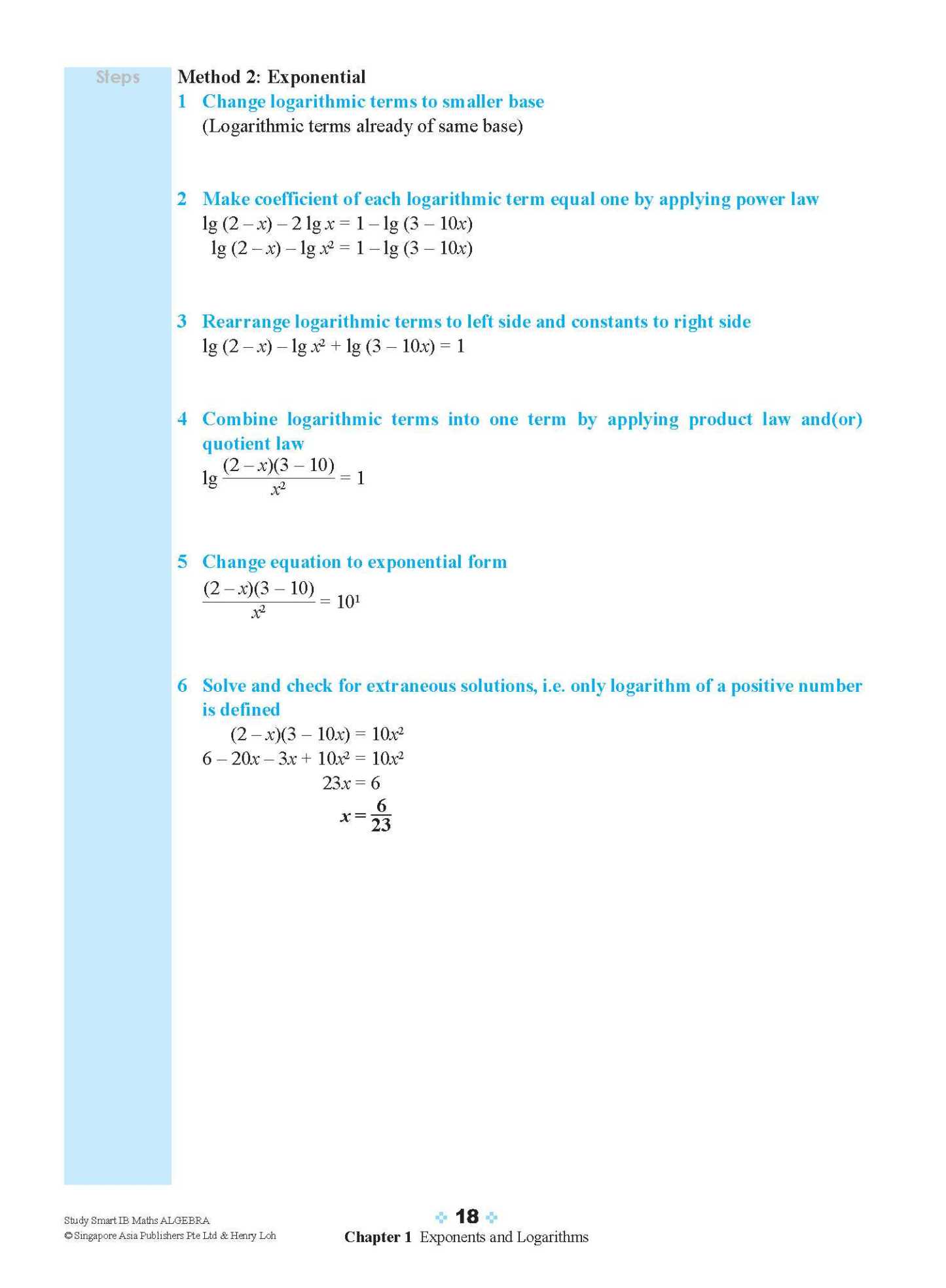 STUDY SMART IB Mathematics Algebra