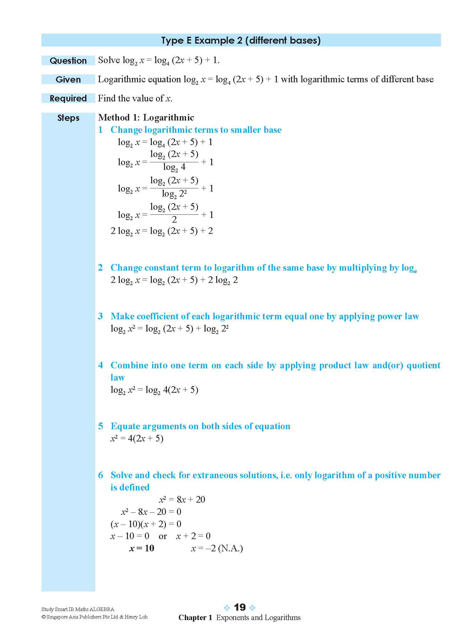 STUDY SMART IB Mathematics Algebra
