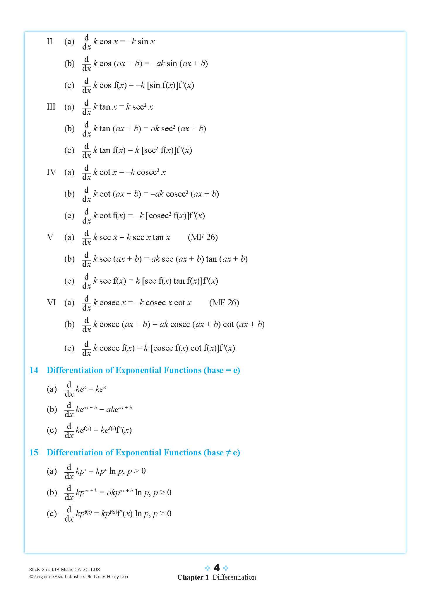 STUDY SMART IB Mathematics Calculus