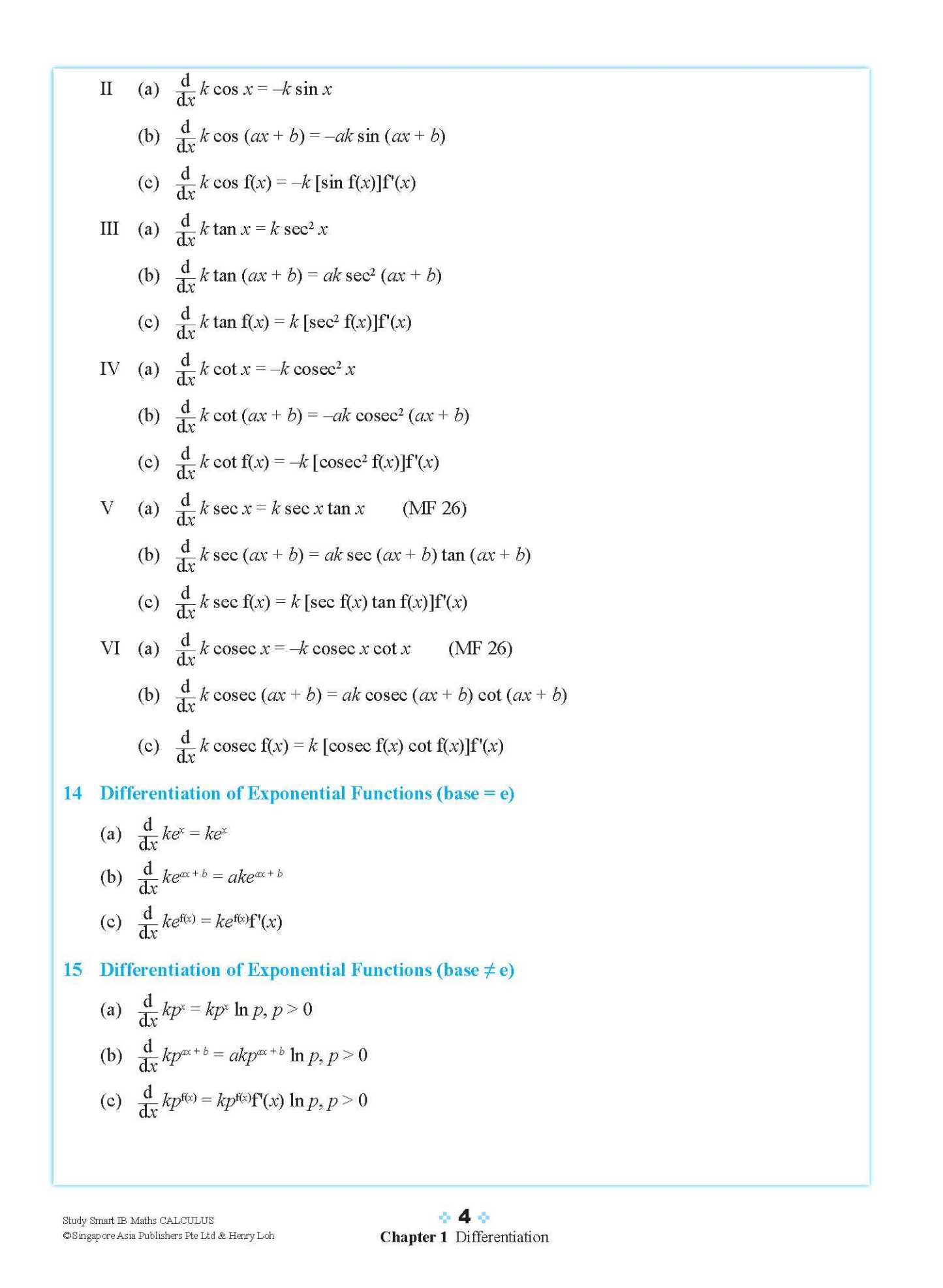 STUDY SMART IB Mathematics Calculus