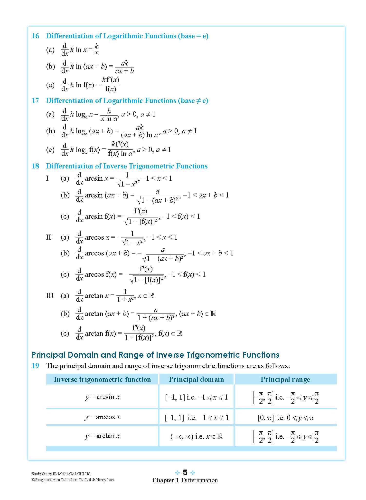 STUDY SMART IB Mathematics Calculus