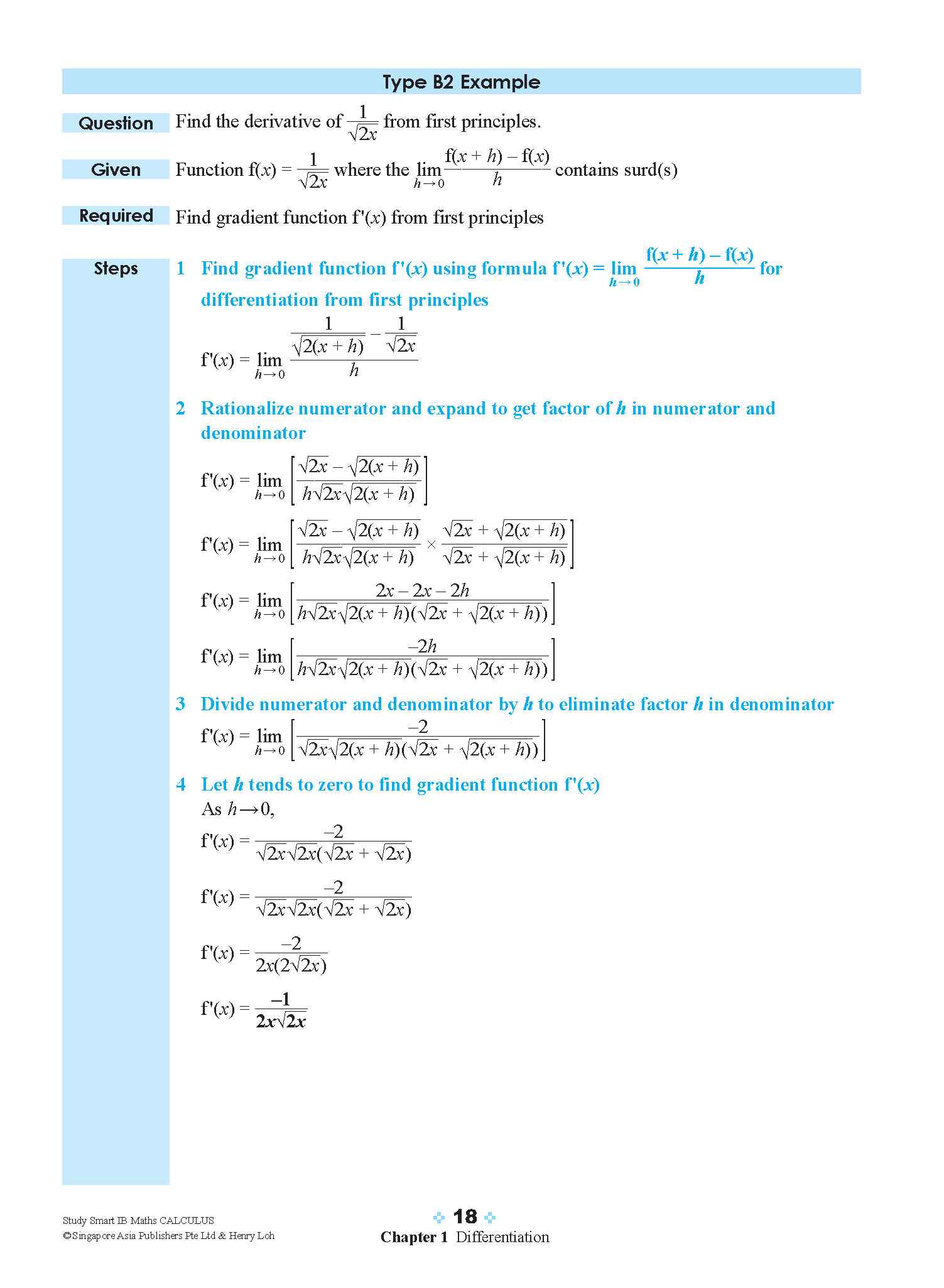STUDY SMART IB Mathematics Calculus