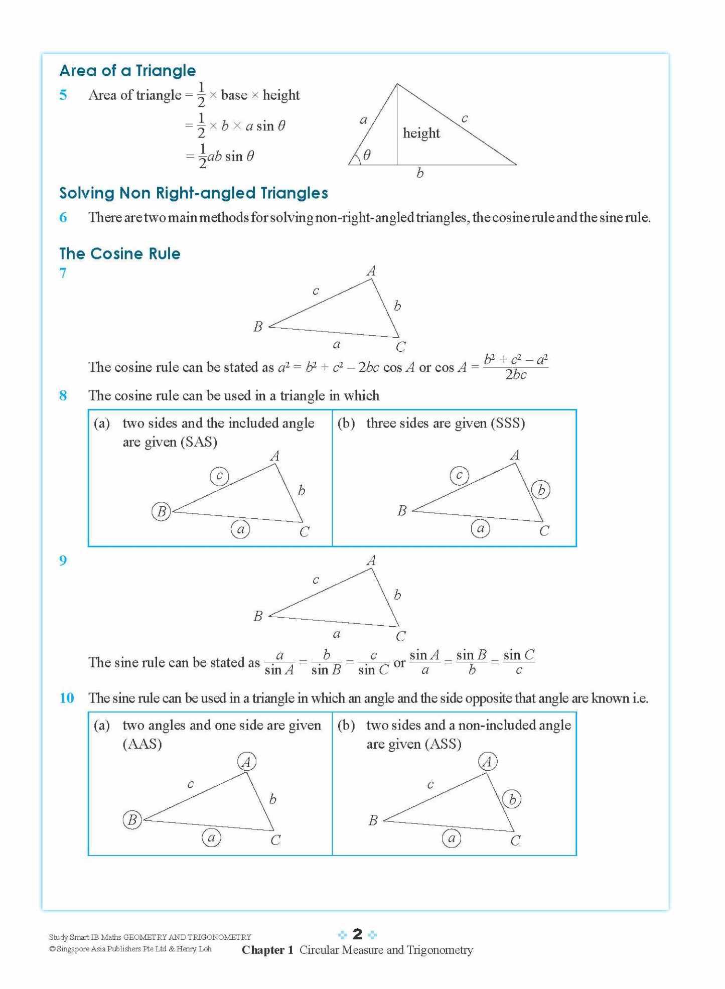 STUDY SMART IB Mathematics Geometry and Trigonometry