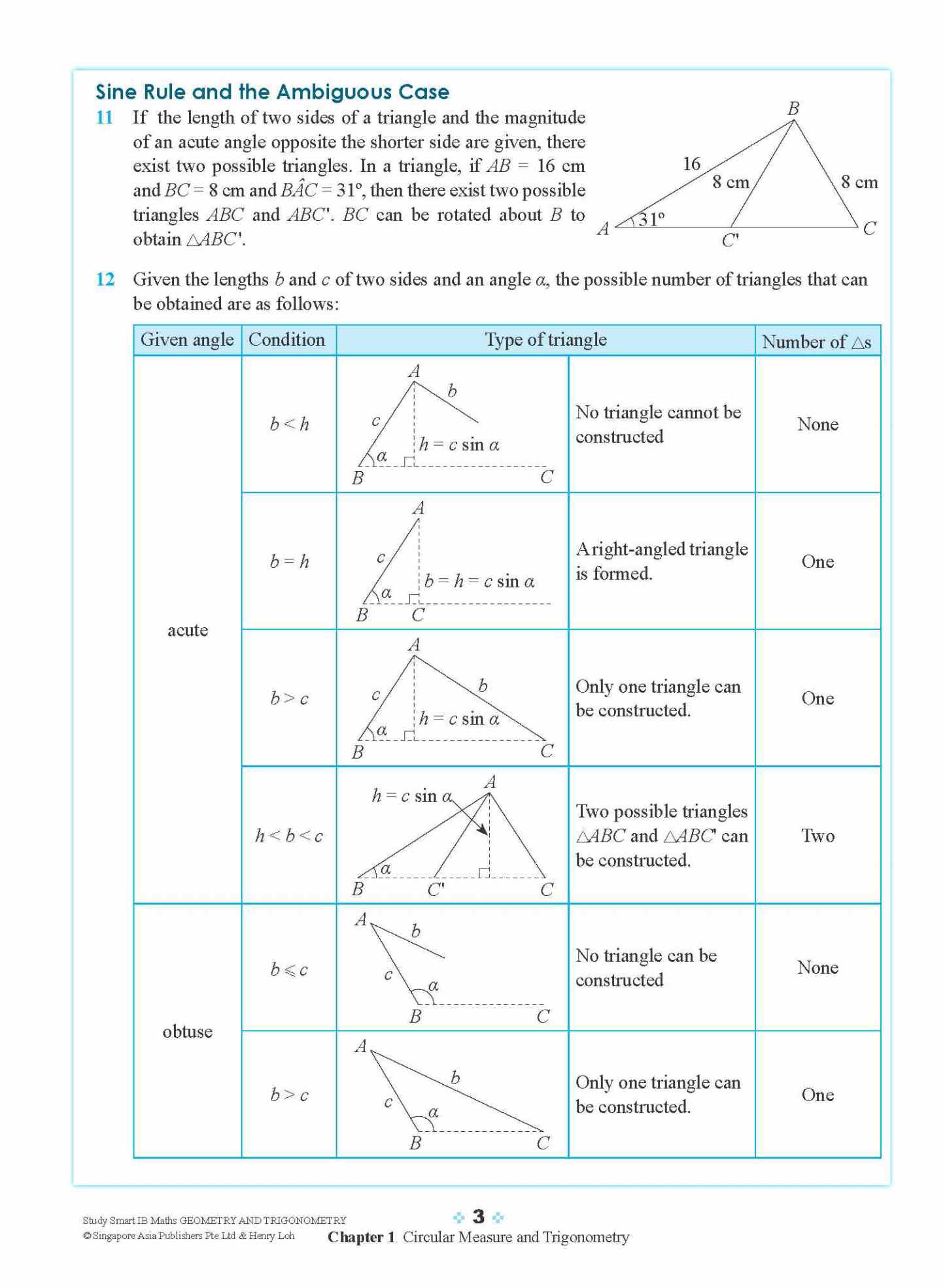 STUDY SMART IB Mathematics Geometry and Trigonometry