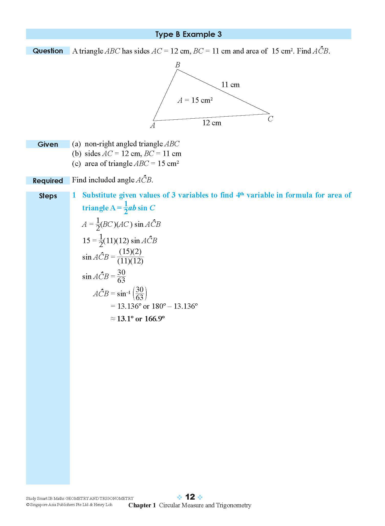 STUDY SMART IB Mathematics Geometry and Trigonometry