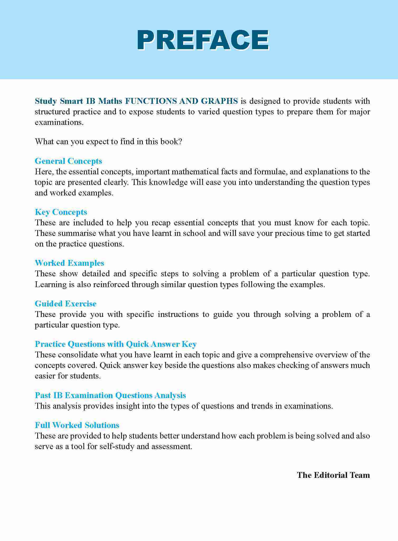 STUDY SMART IB Mathematics Functions and Graphs