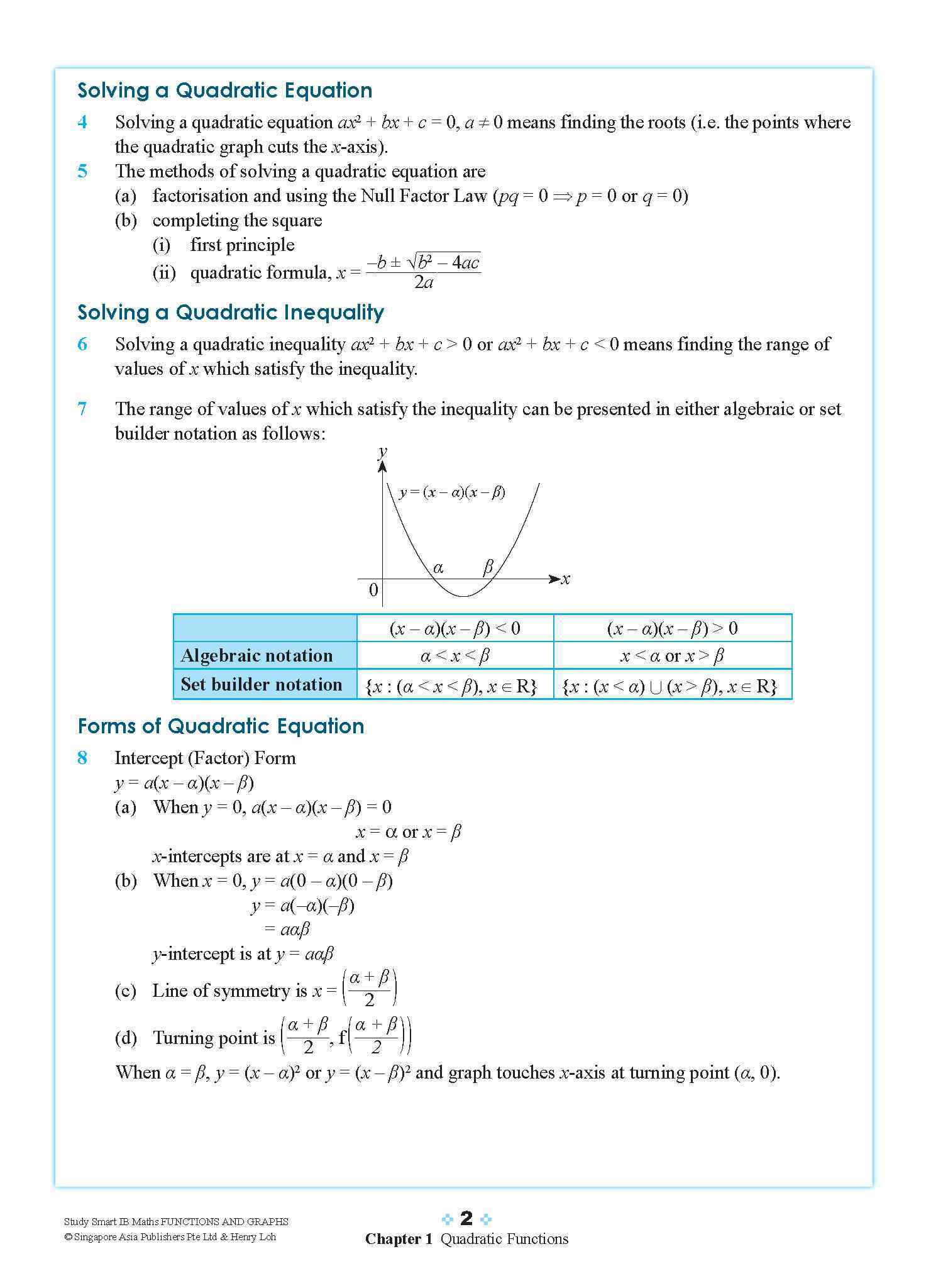 STUDY SMART IB Mathematics Functions and Graphs