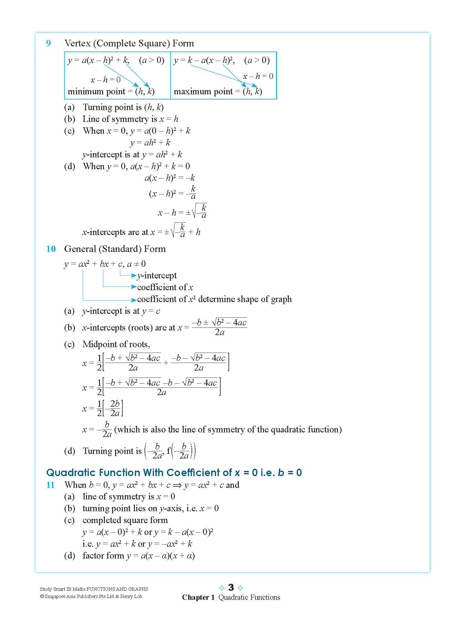 STUDY SMART IB Mathematics Functions and Graphs