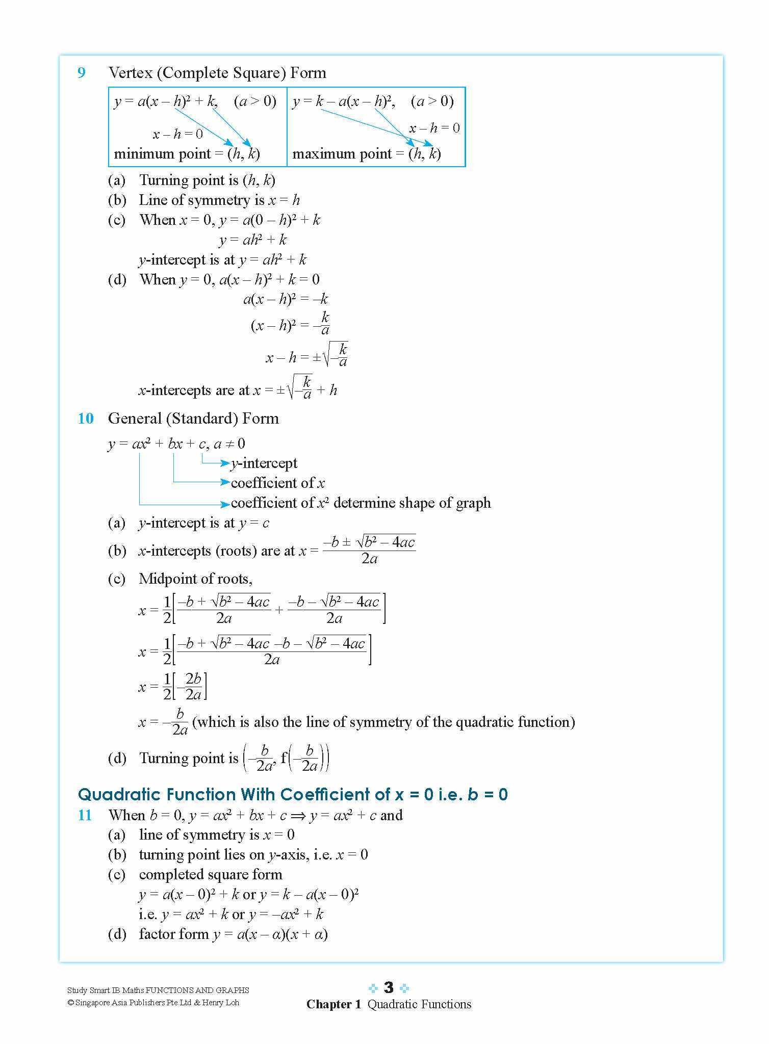 STUDY SMART IB Mathematics Functions and Graphs