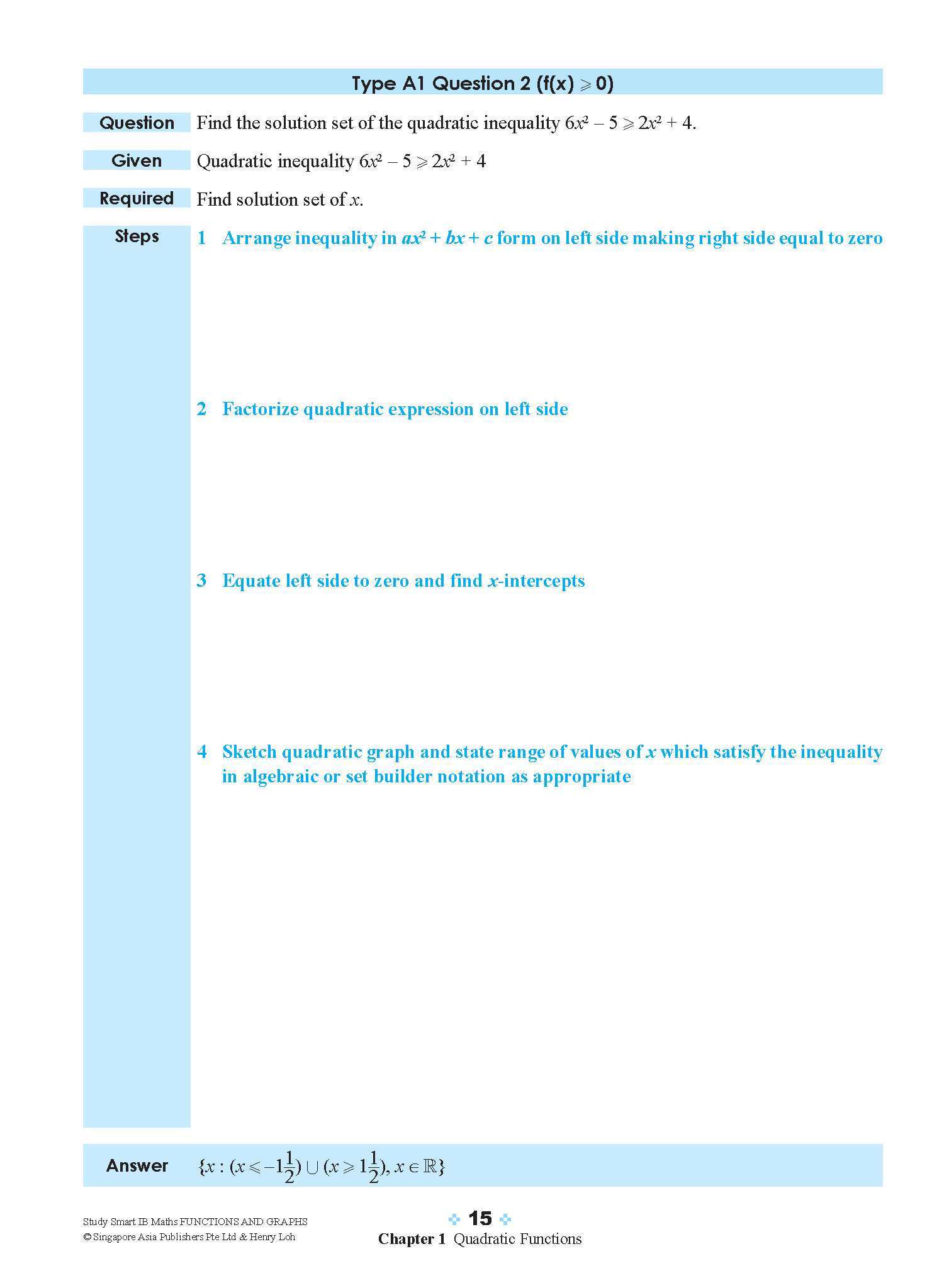 STUDY SMART IB Mathematics Functions and Graphs