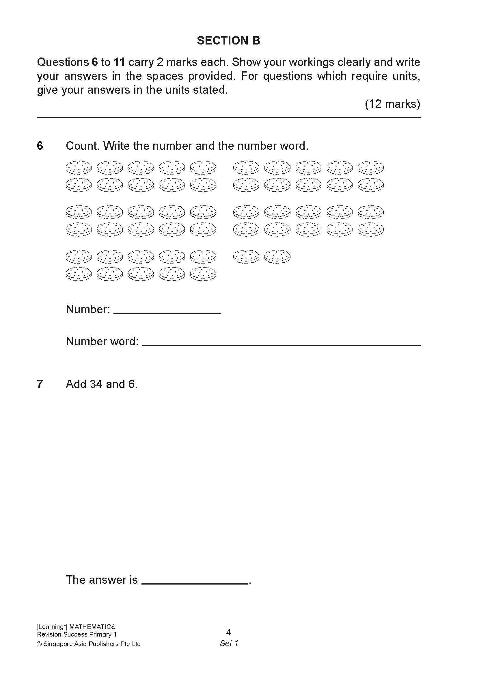 LEARNING+ MATHEMATICS Revision SUCCESS Primary 1