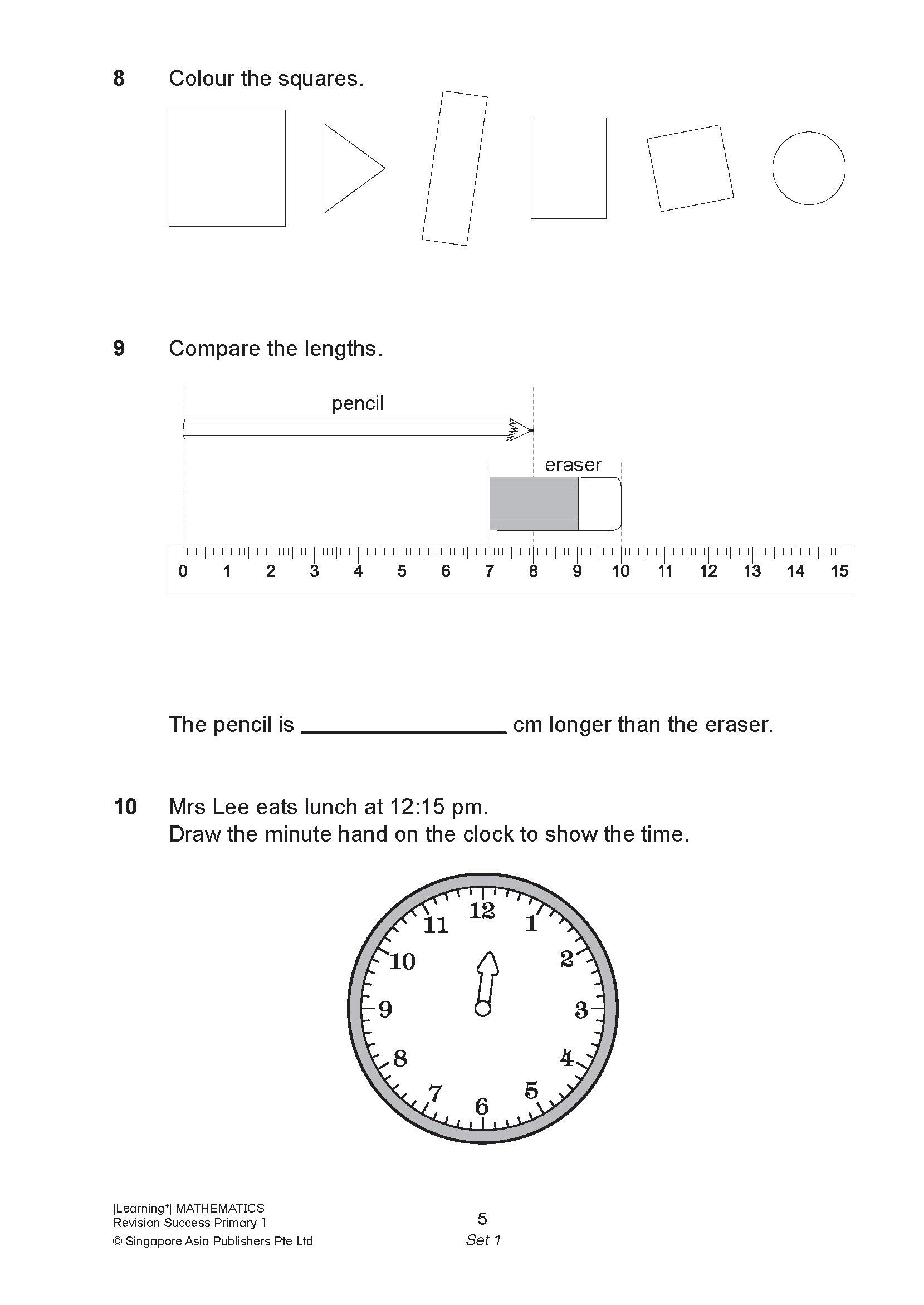 LEARNING+ MATHEMATICS Revision SUCCESS Primary 1