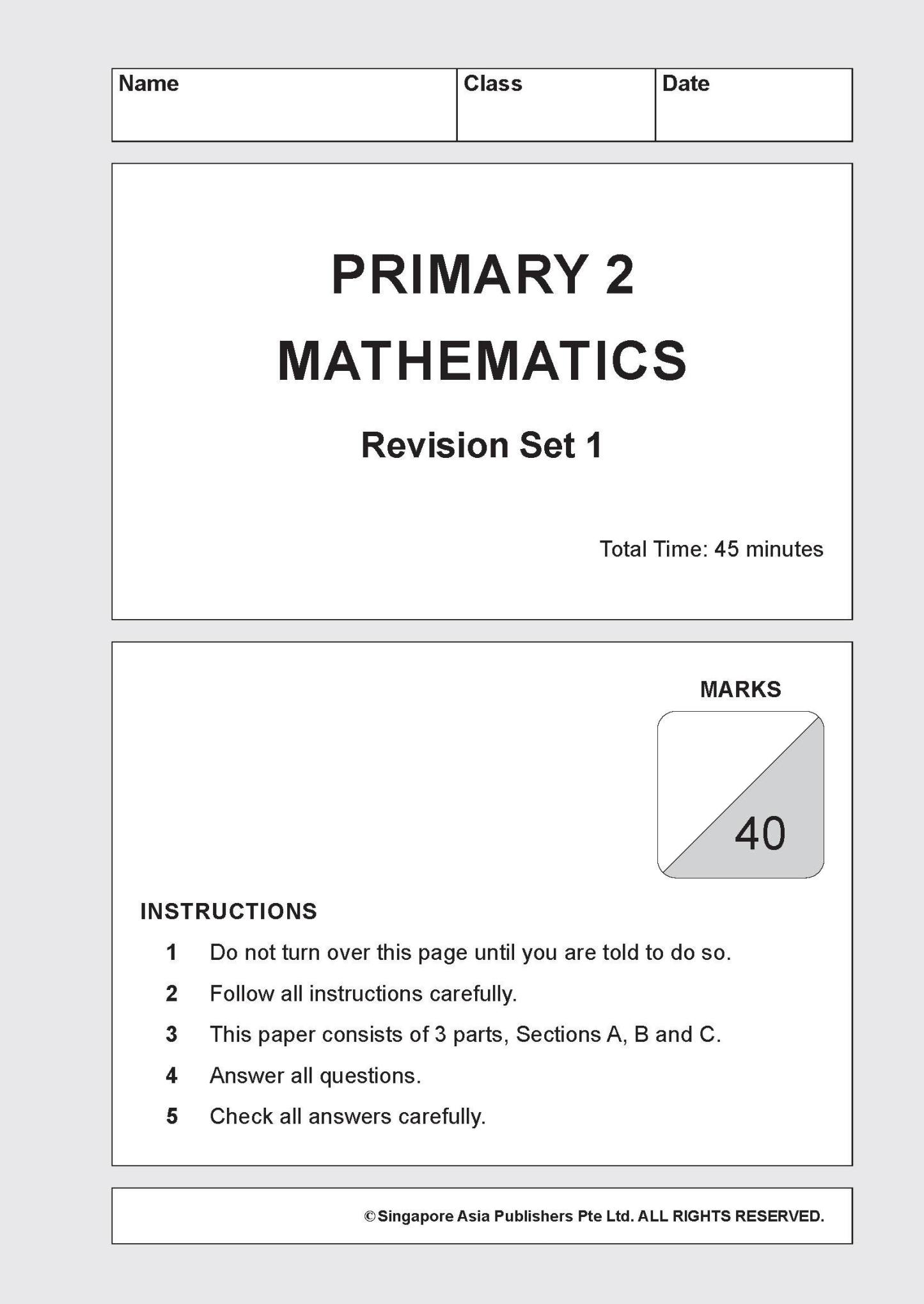LEARNING+ MATHEMATICS Revision SUCCESS Primary 2