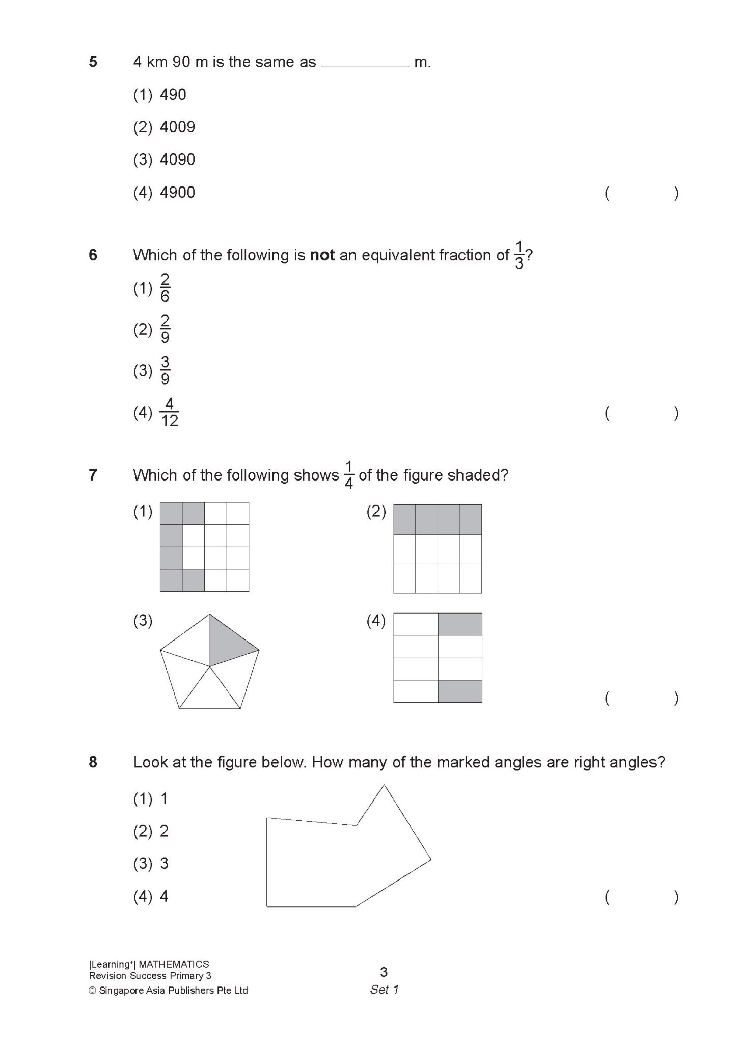 LEARNING+ MATHEMATICS Revision SUCCESS Primary 3