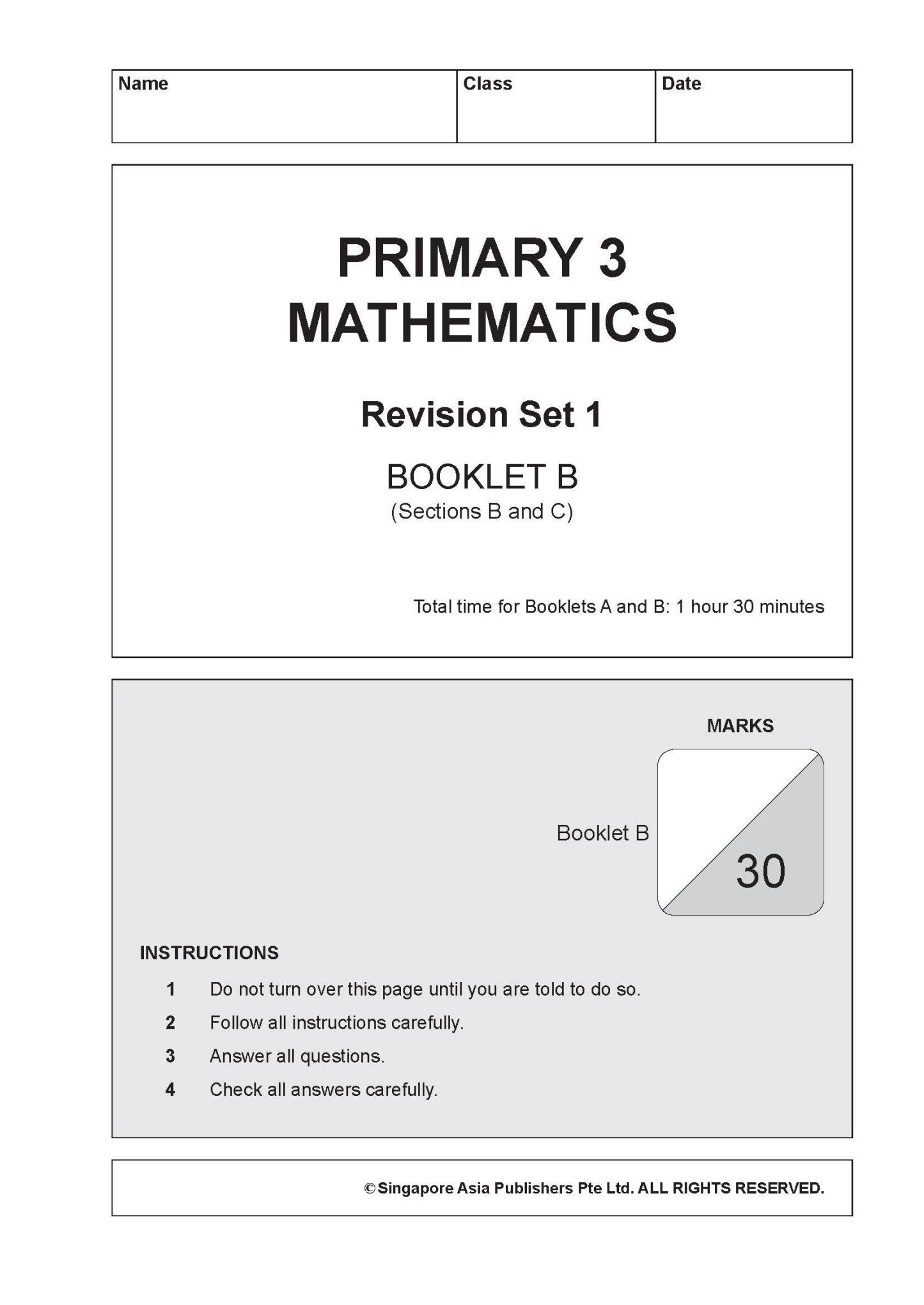 LEARNING+ MATHEMATICS Revision SUCCESS Primary 3