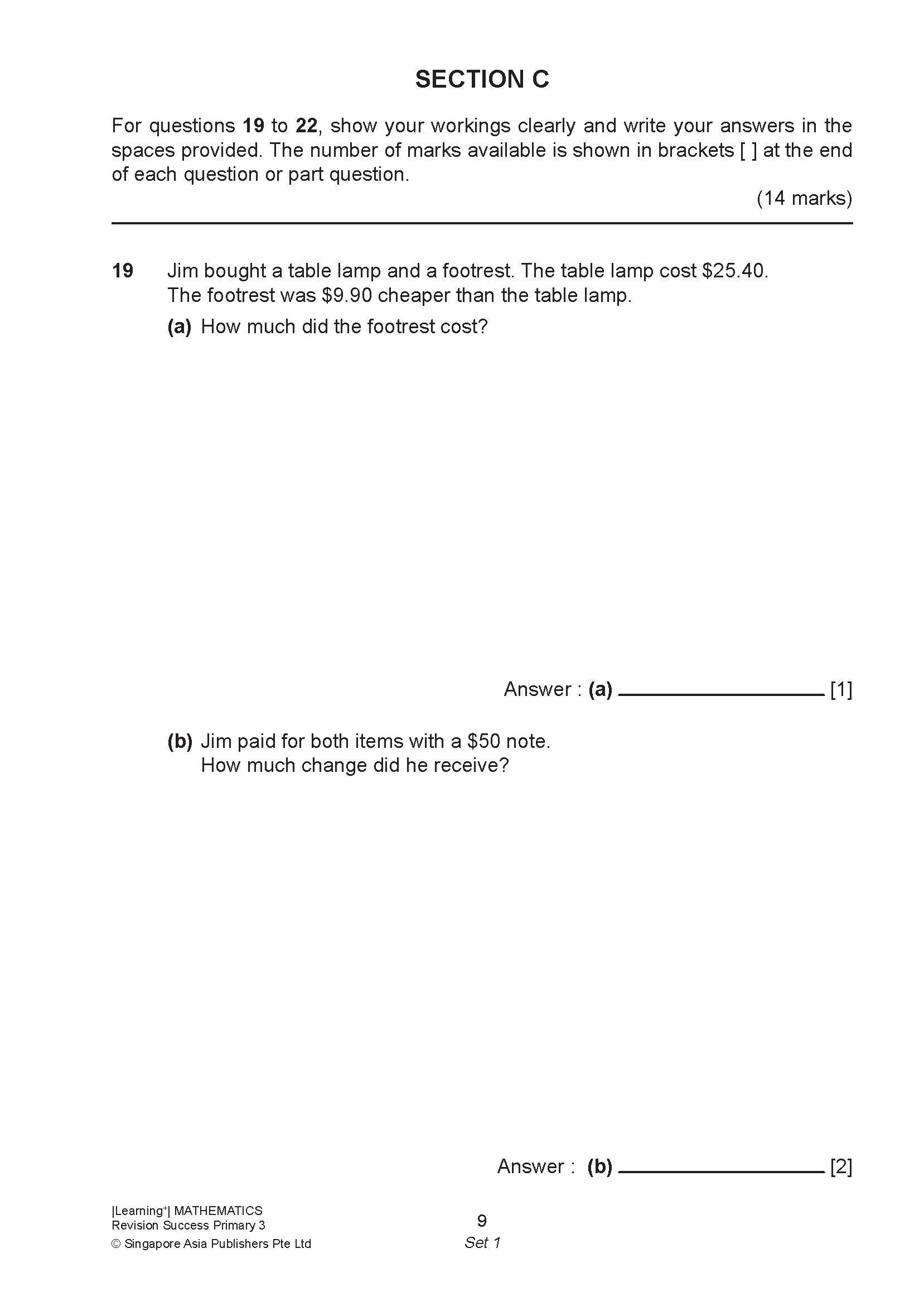 LEARNING+ MATHEMATICS Revision SUCCESS Primary 3