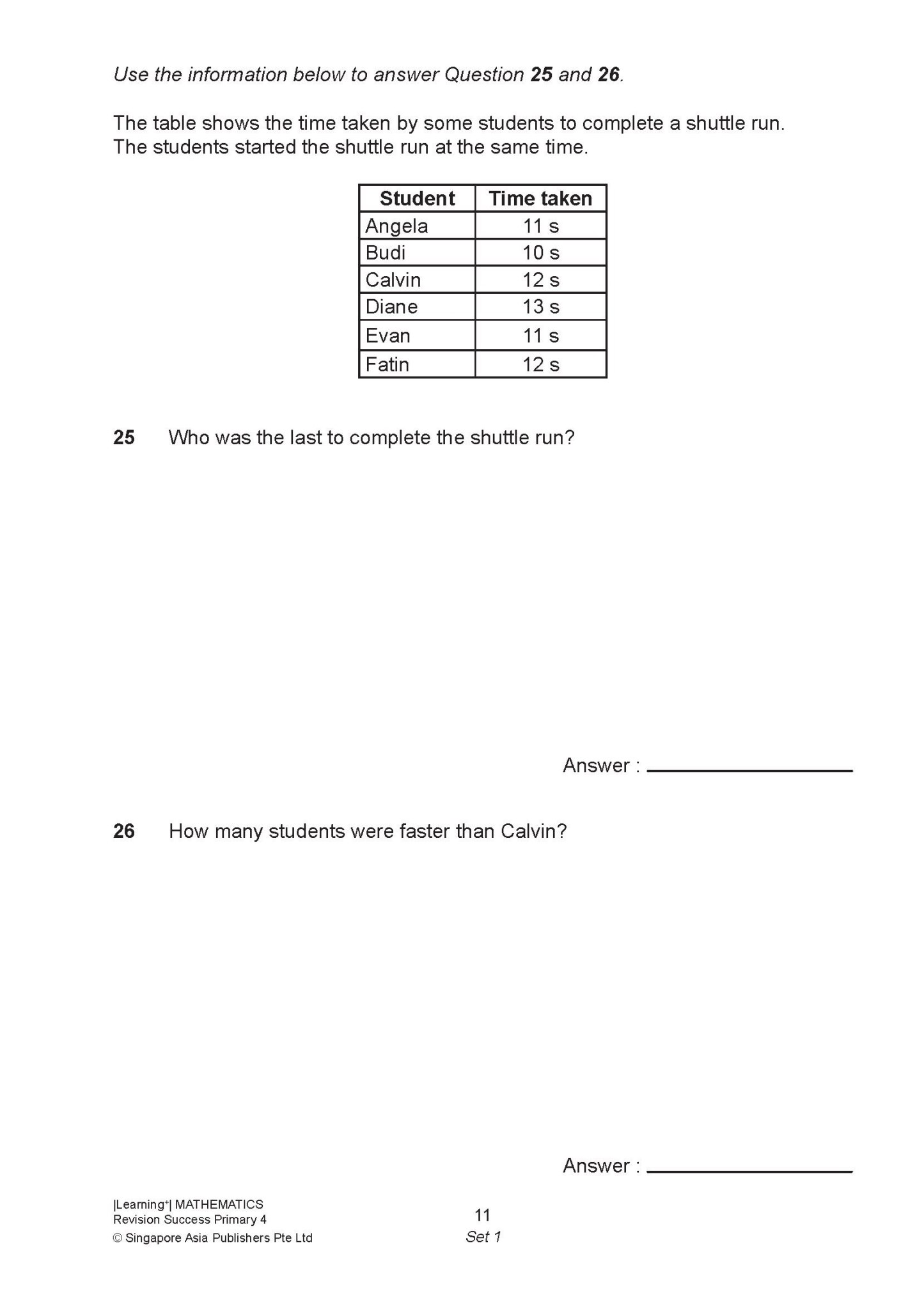 LEARNING+ MATHEMATICS Revision SUCCESS Primary 4