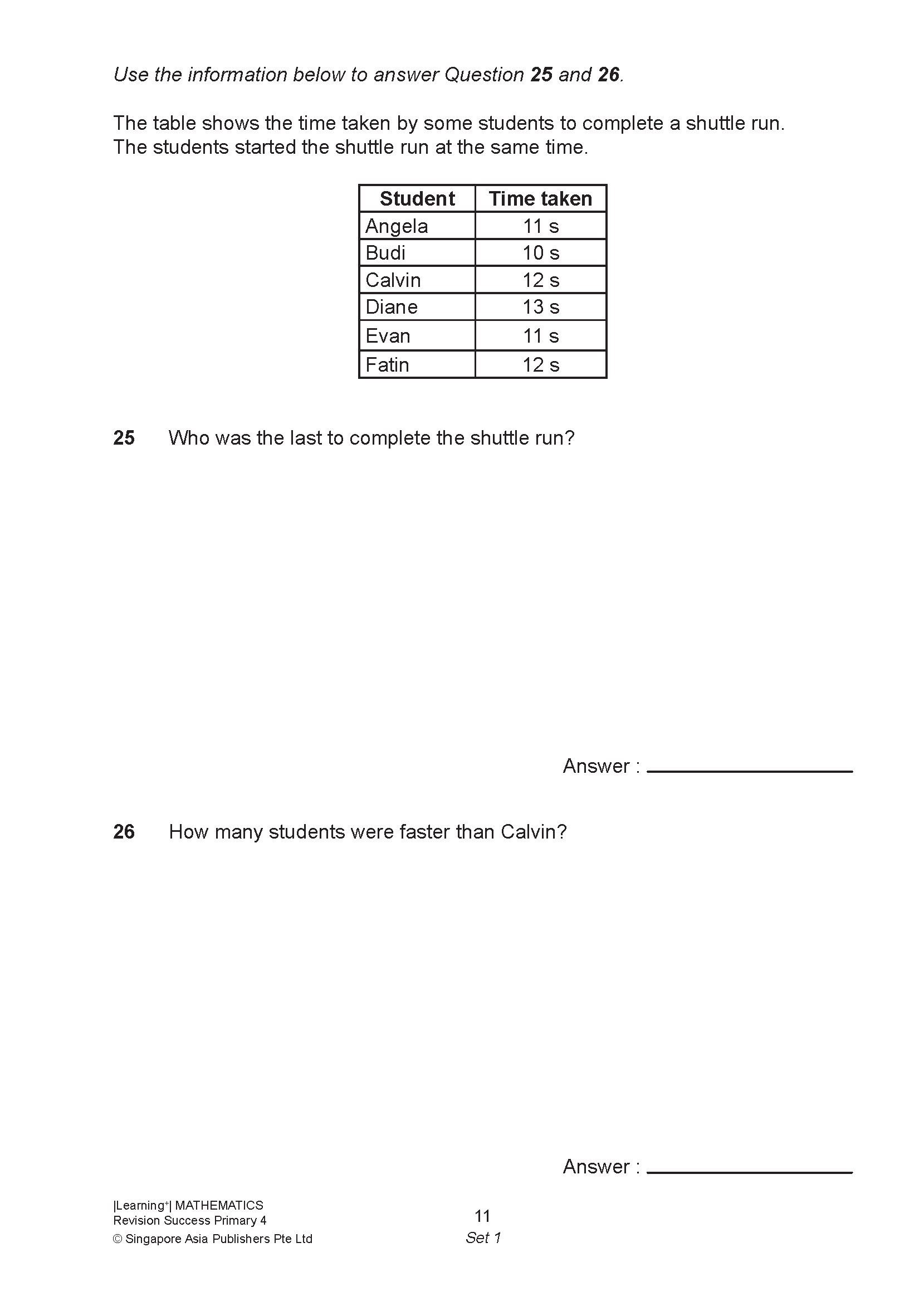 LEARNING+ MATHEMATICS Revision SUCCESS Primary 4