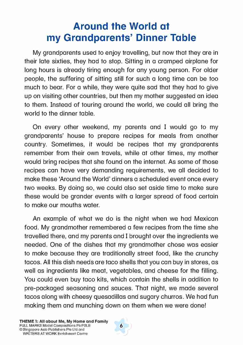 FULL MARKS IS POSSIBLE Model Compositions Primary 6