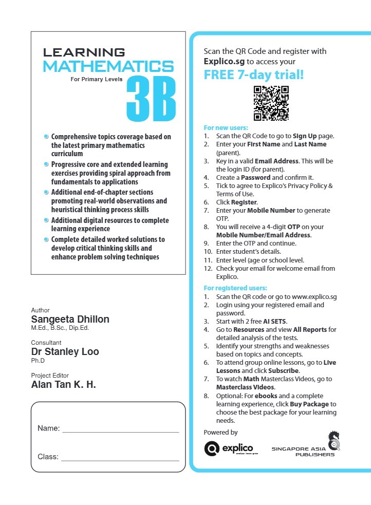 LEARNING MATHEMATICS For Primary Levels 3B