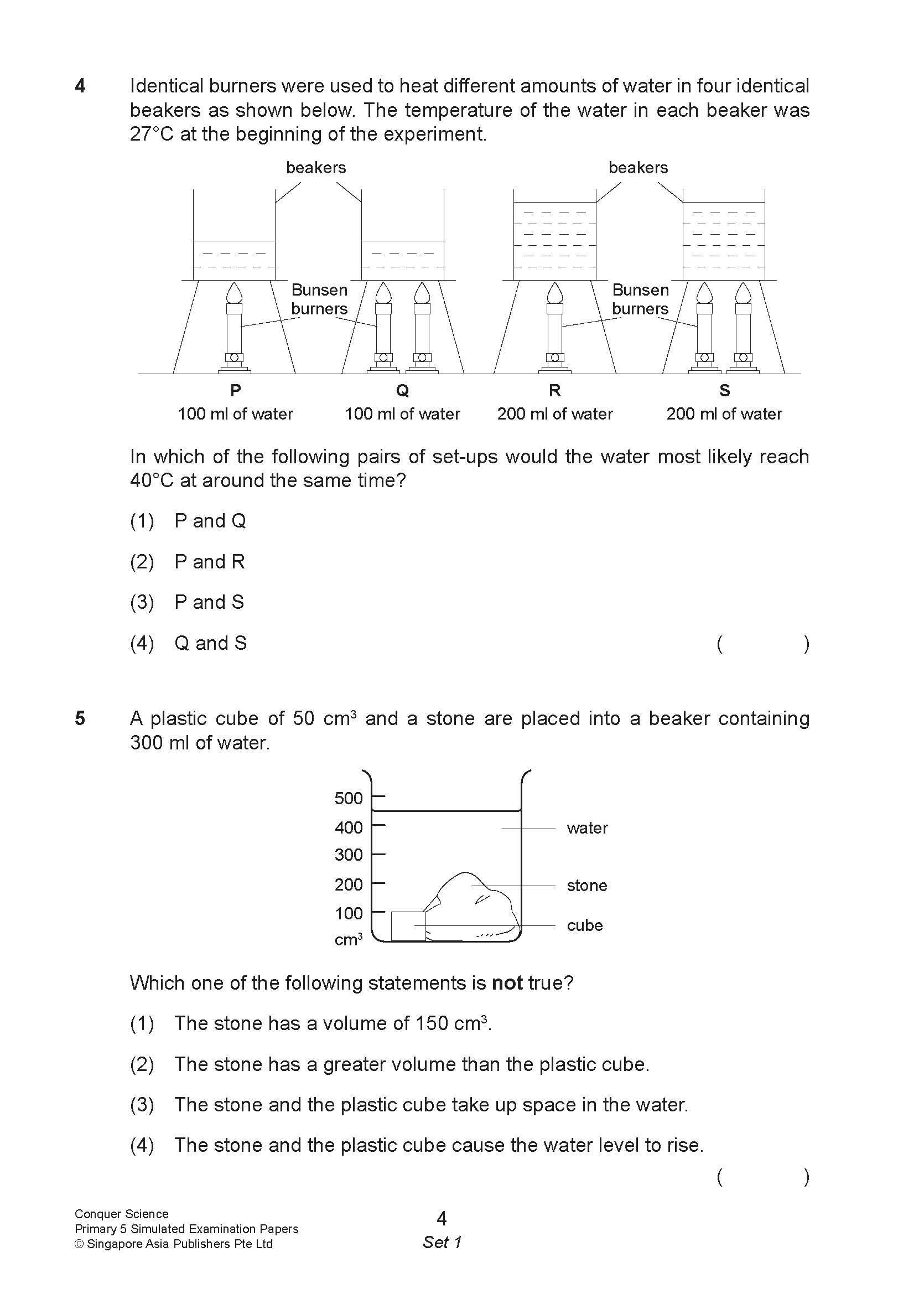Conquer Science Primary 5 – Simulated Examination Papers