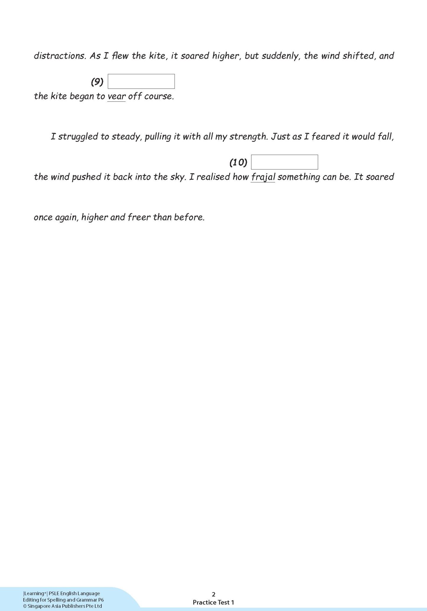 LEARNING+ PSLE ENGLISH LANGUAGE EDITING for Spelling and Grammar Primary 6