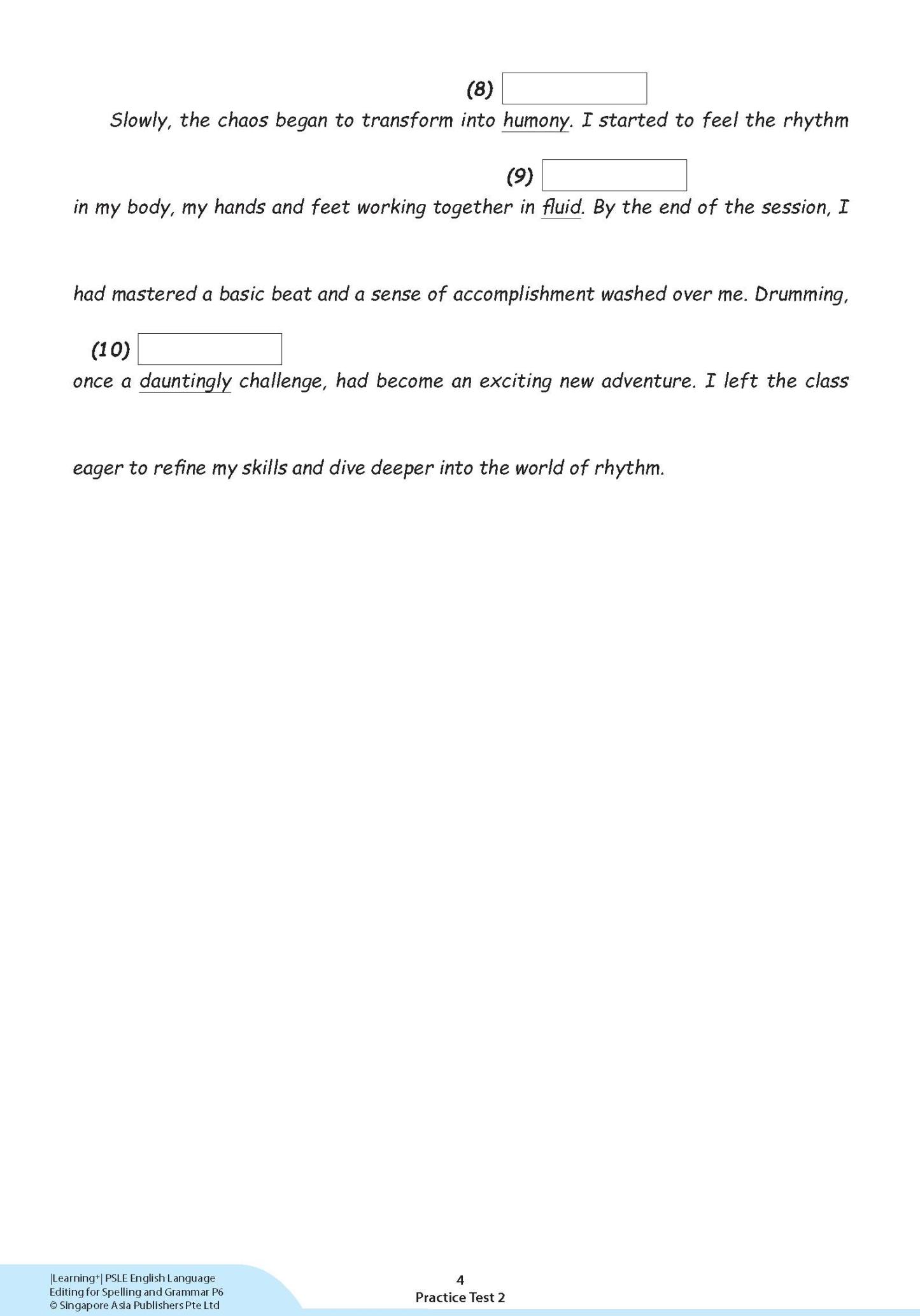 LEARNING+ PSLE ENGLISH LANGUAGE EDITING for Spelling and Grammar Primary 6