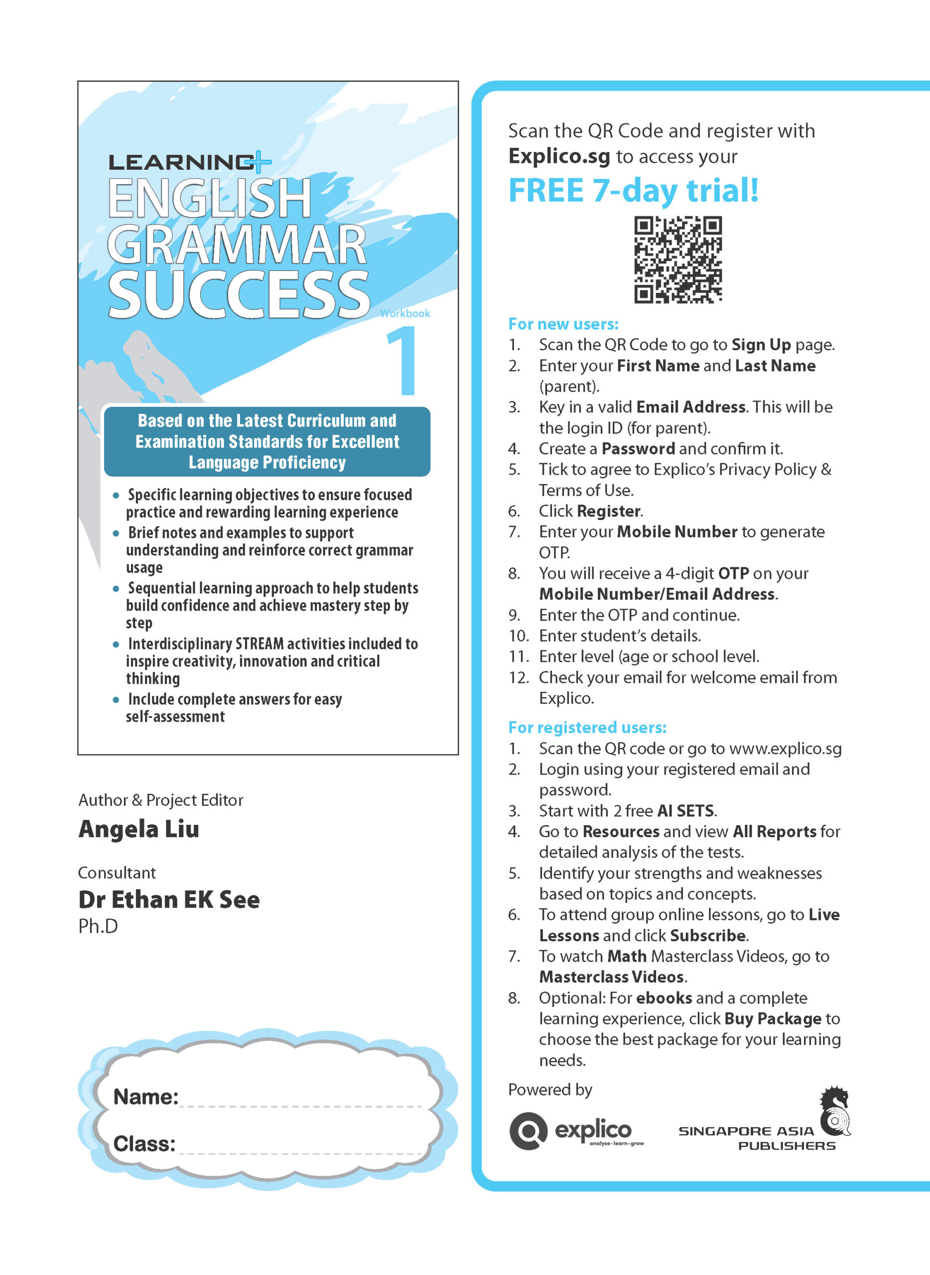 Learning+ English Grammar Success Workbook 1